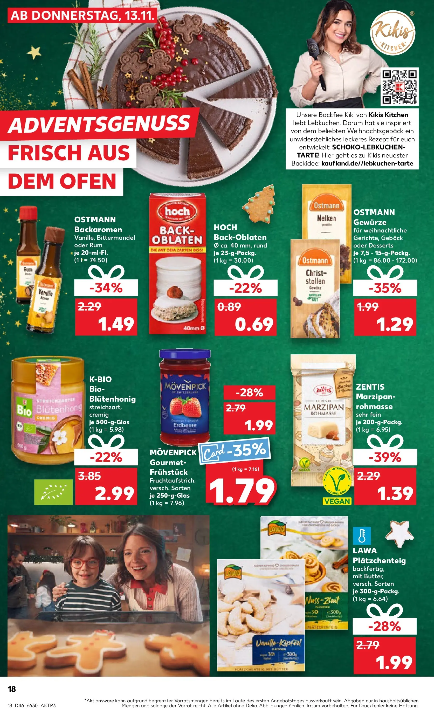 Prospekt Kaufland ab 17.11.2025 » Angebote Online zum Blättern | Seite: 18 | Produkte: Ofen, Butter, Rum, Gewürze