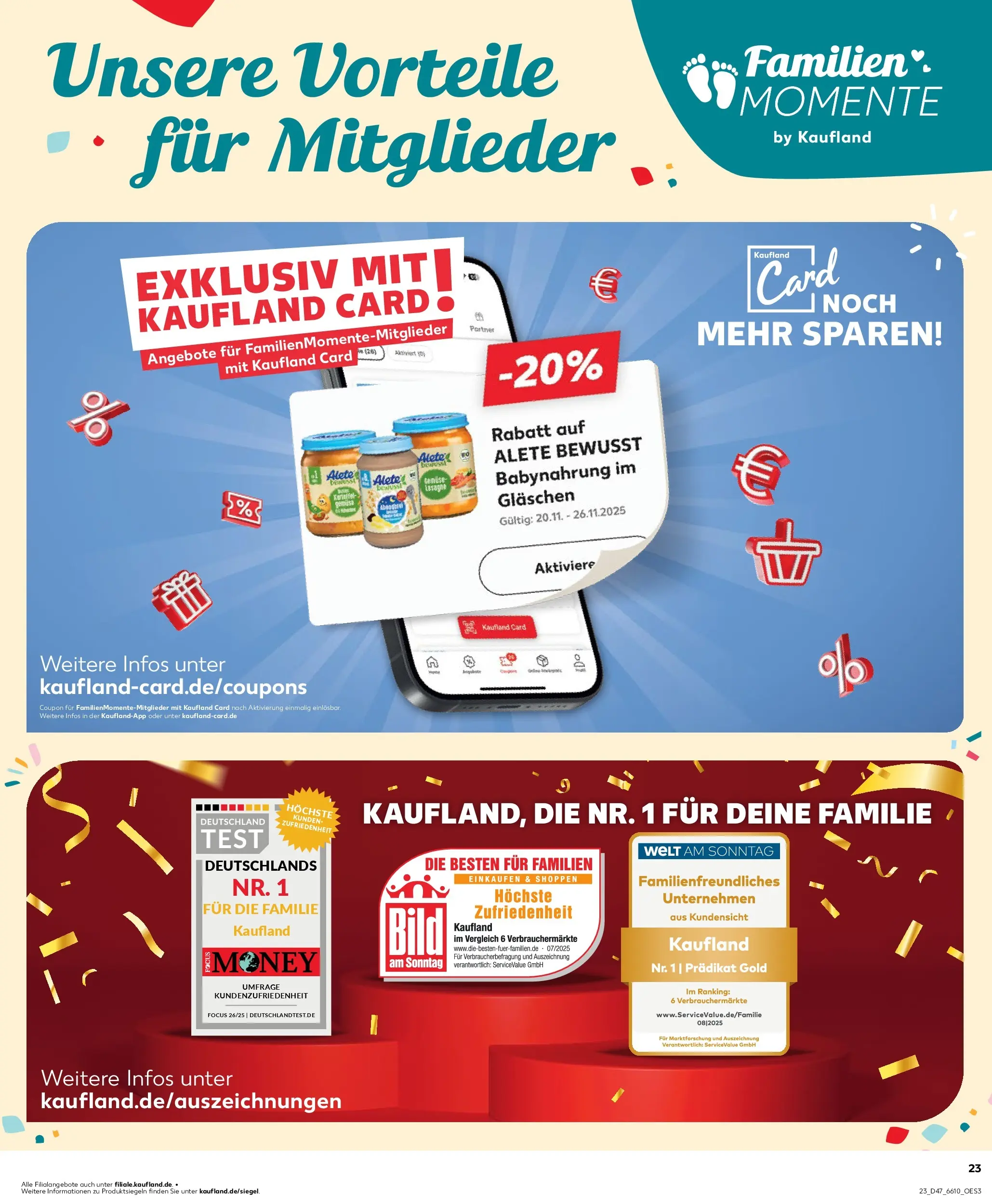 Prospekt Kaufland ab 19.11.2025 » Angebote Online zum Blättern | Seite: 23 | Produkte: Babynahrung