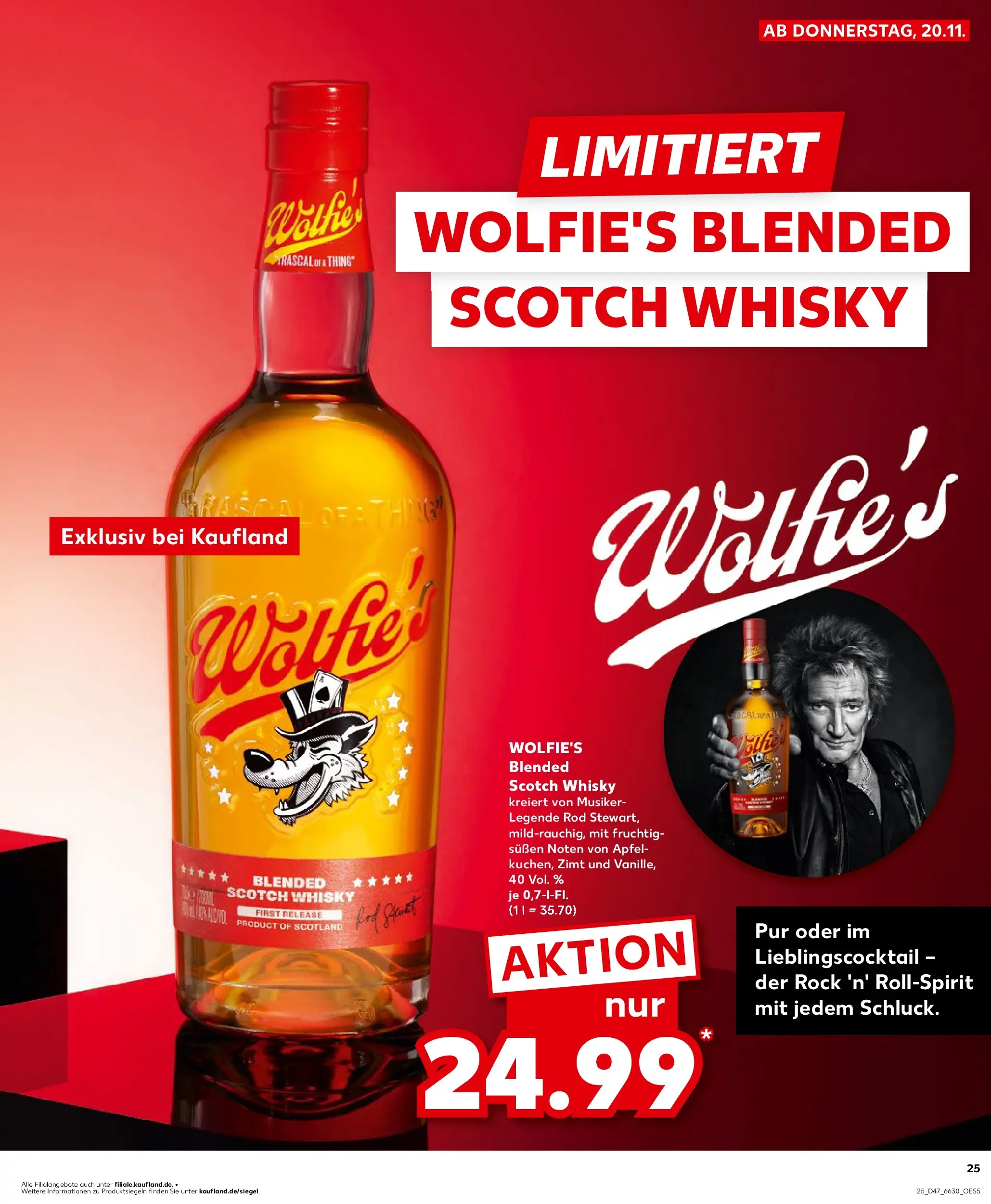 Prospekt Kaufland ab 20.11.2025 » Angebote Online zum Blättern | Seite: 25 | Produkte: Whisky, Äpfel, Rock