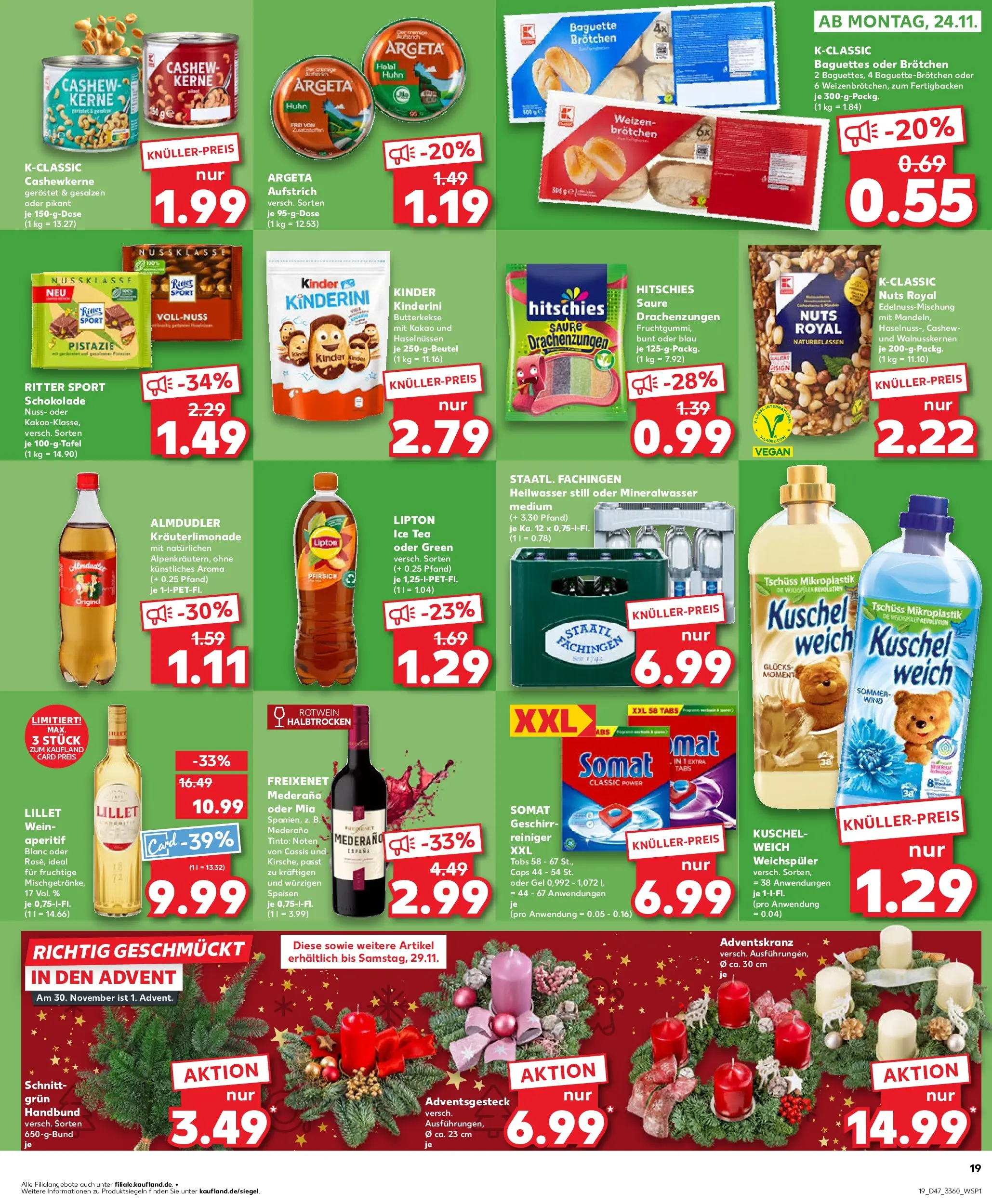 Prospekt Kaufland ab 19.11.2025 » Angebote Online zum Blättern | Seite: 19 | Produkte: Freixenet, Rotwein, Lillet, Butterkekse