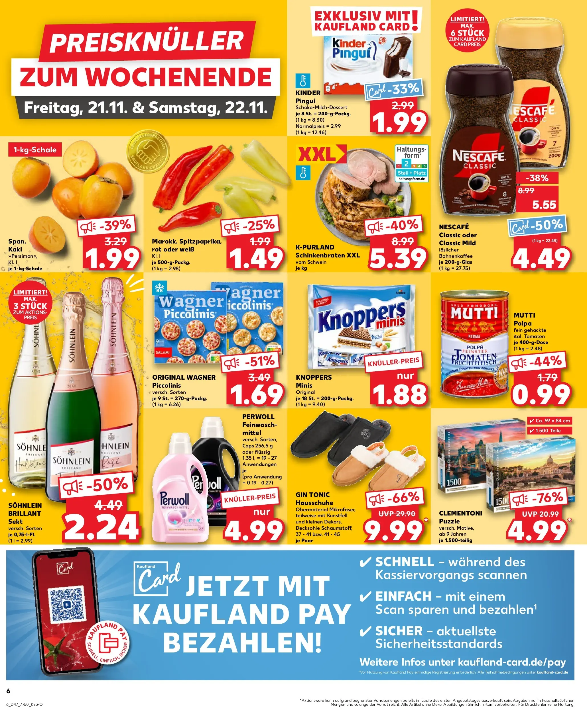 Prospekt Kaufland ab 20.11.2025 » Angebote Online zum Blättern | Seite: 6 | Produkte: Nescafe, Sekt, Perwoll, Gin