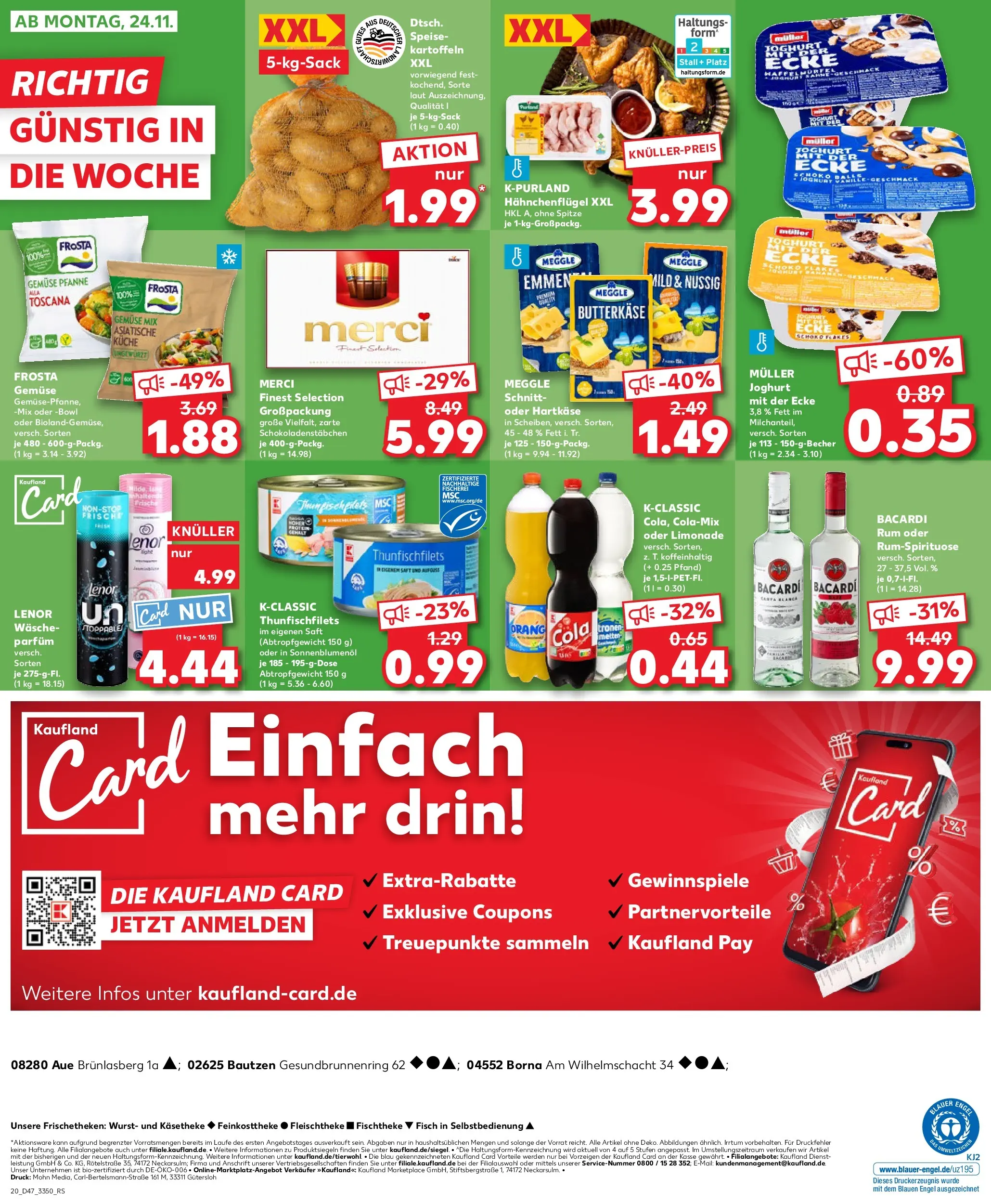 Prospekt Kaufland ab 19.11.2025 » Angebote Online zum Blättern | Seite: 20 | Produkte: Merci, Cola, Joghurt, Rum