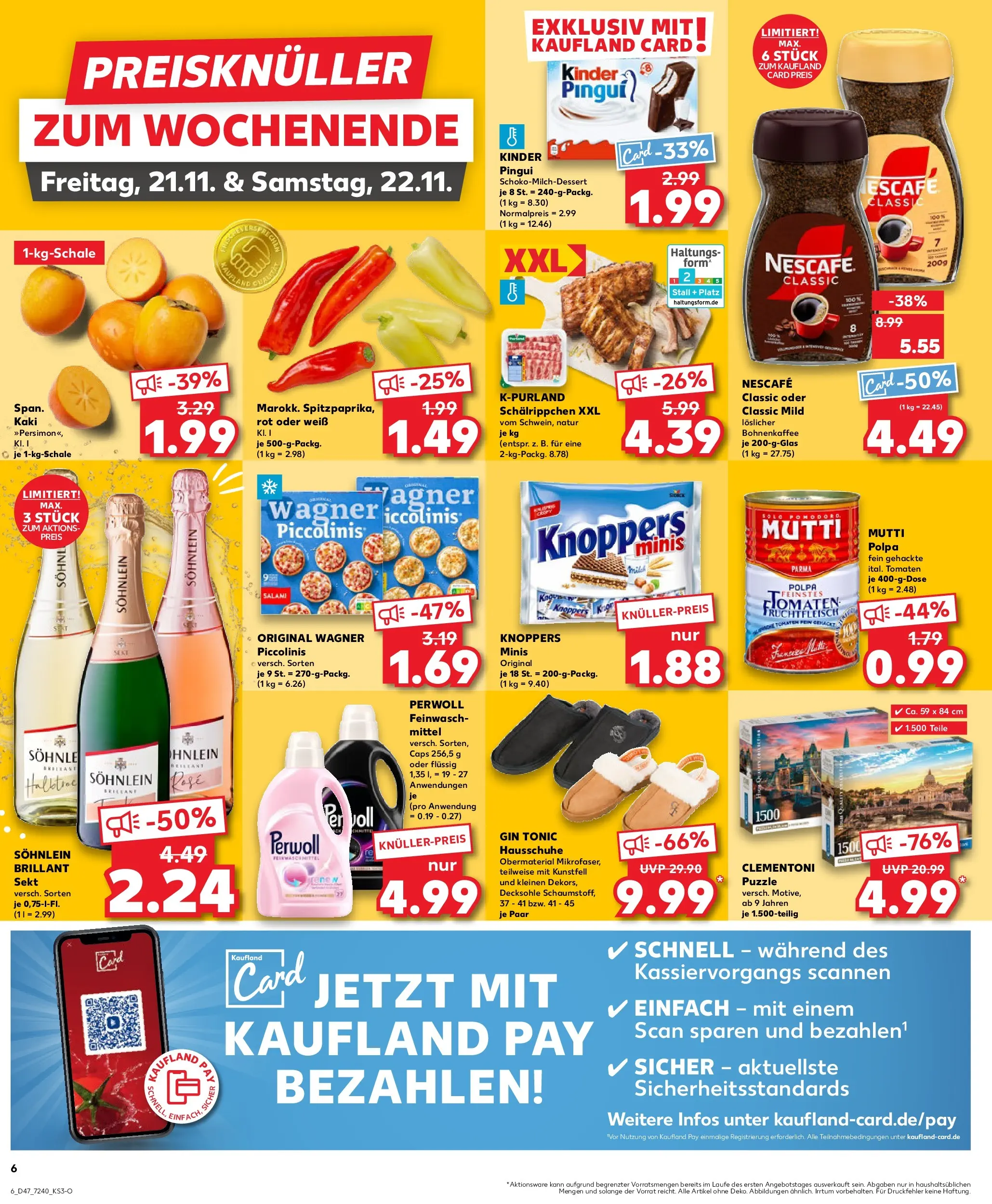 Prospekt Kaufland ab 20.11.2025 » Angebote Online zum Blättern | Seite: 6 | Produkte: Sekt, Tomaten, Pizza, Gin
