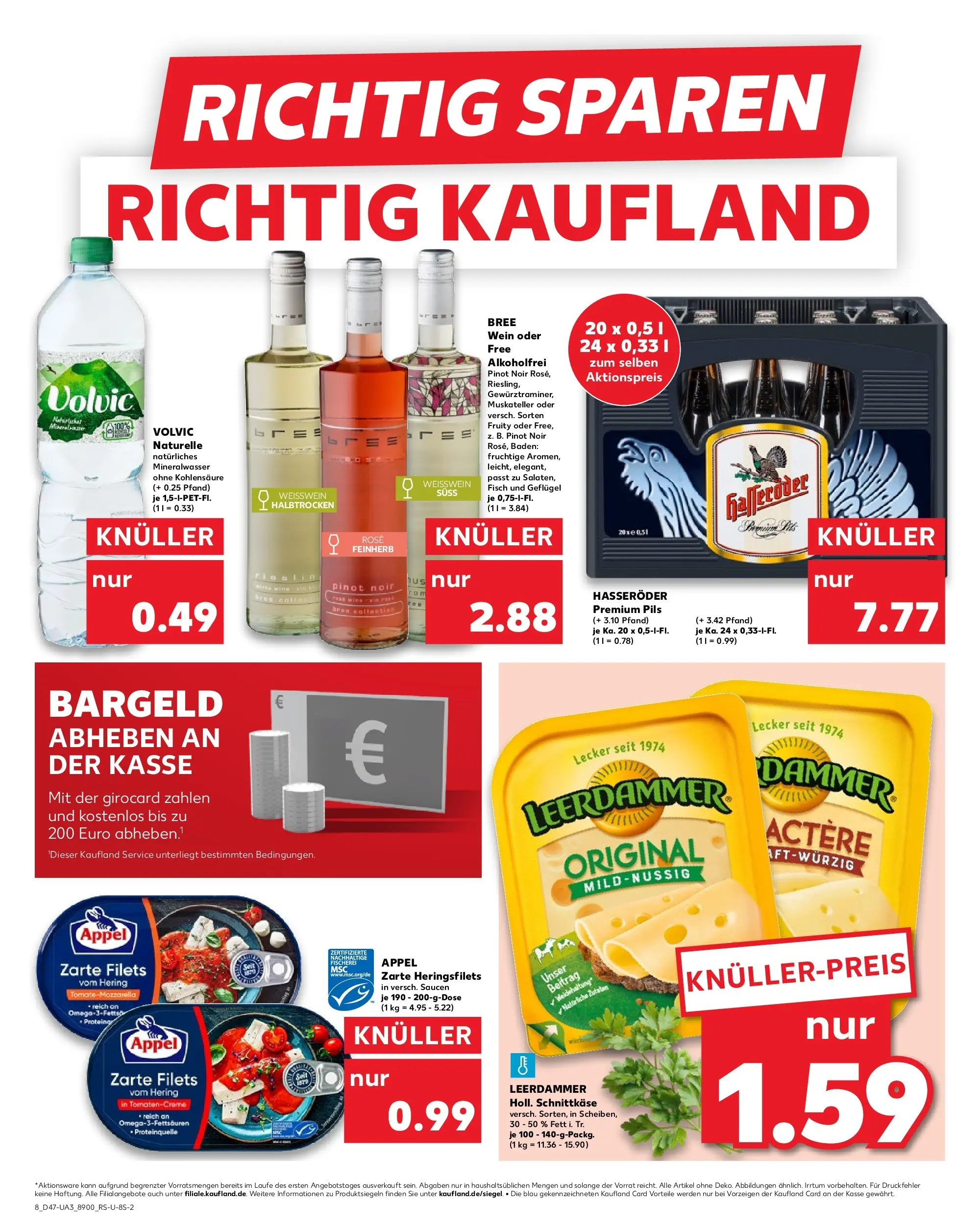 Prospekt Kaufland ab 20.11.2025 » Angebote Online zum Blättern | Seite: 8 | Produkte: Mozzarella, Mineralwasser, Leerdammer, Fisch