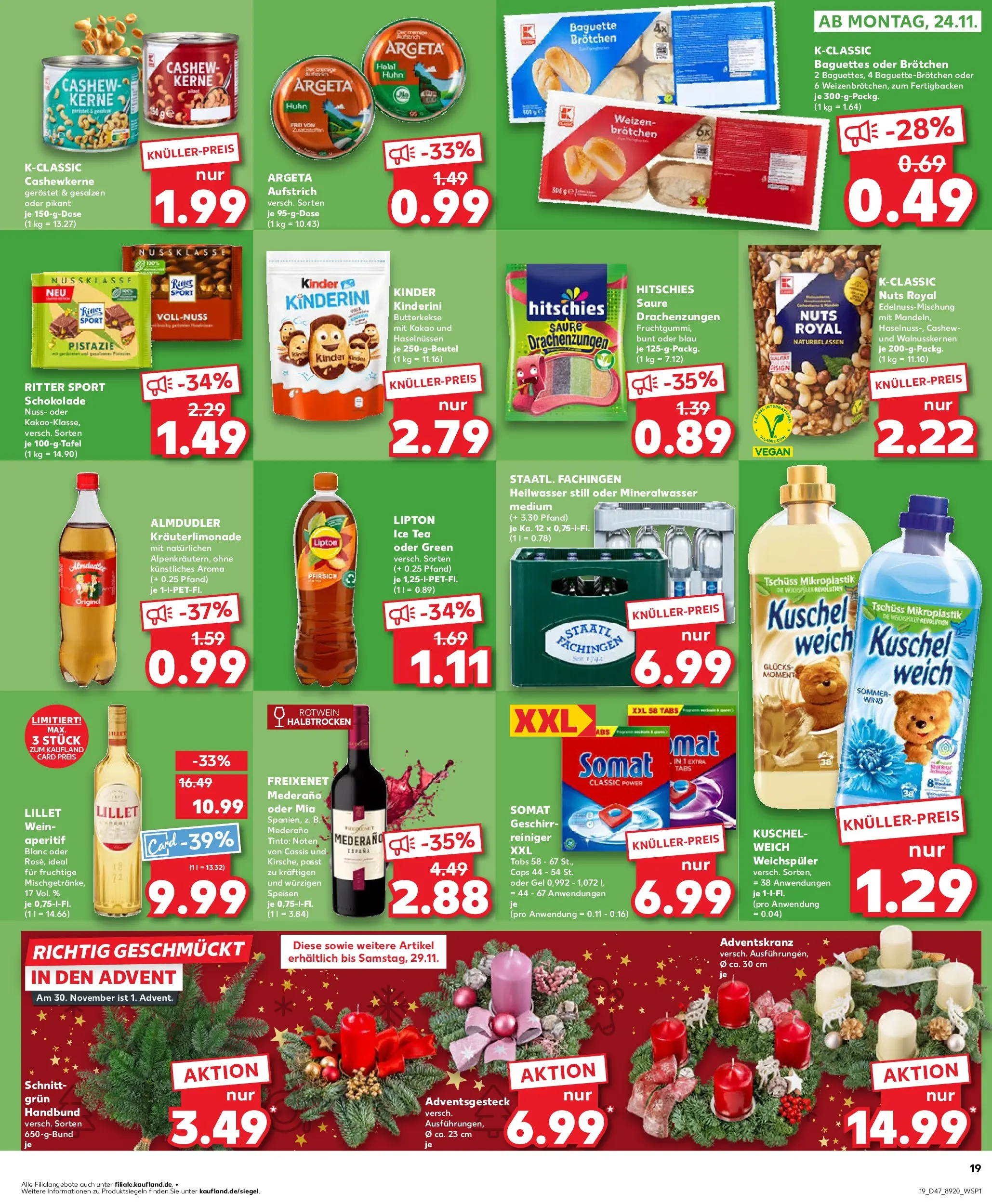 Prospekt Kaufland ab 20.11.2025 » Angebote Online zum Blättern | Seite: 19 | Produkte: Freixenet, Baguette, Lillet, Wein