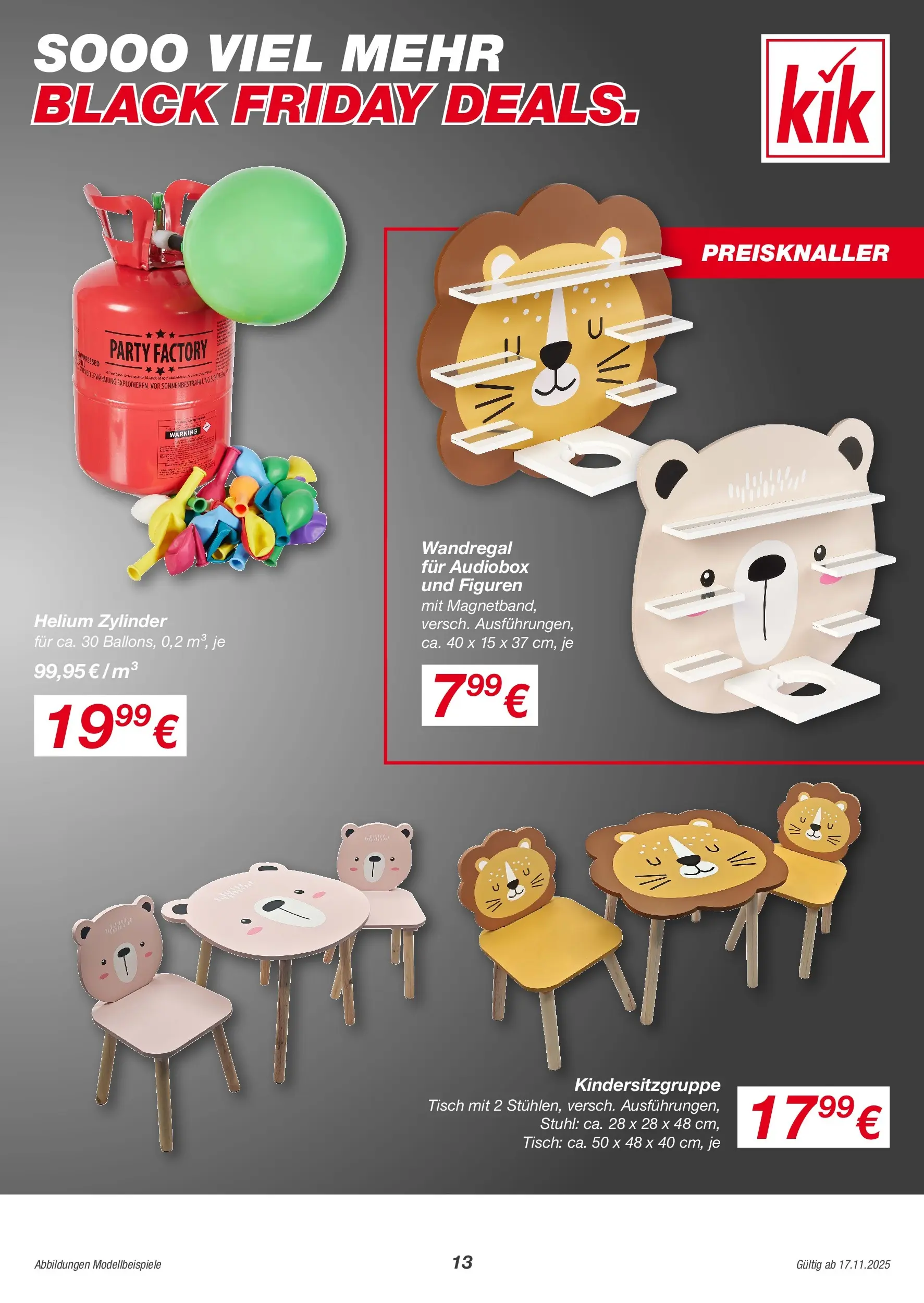 Kik BLACK FRIDAY - Flugblatt (17.11.2025) | Seite: 13 | Produkte: Tisch, Stuhl