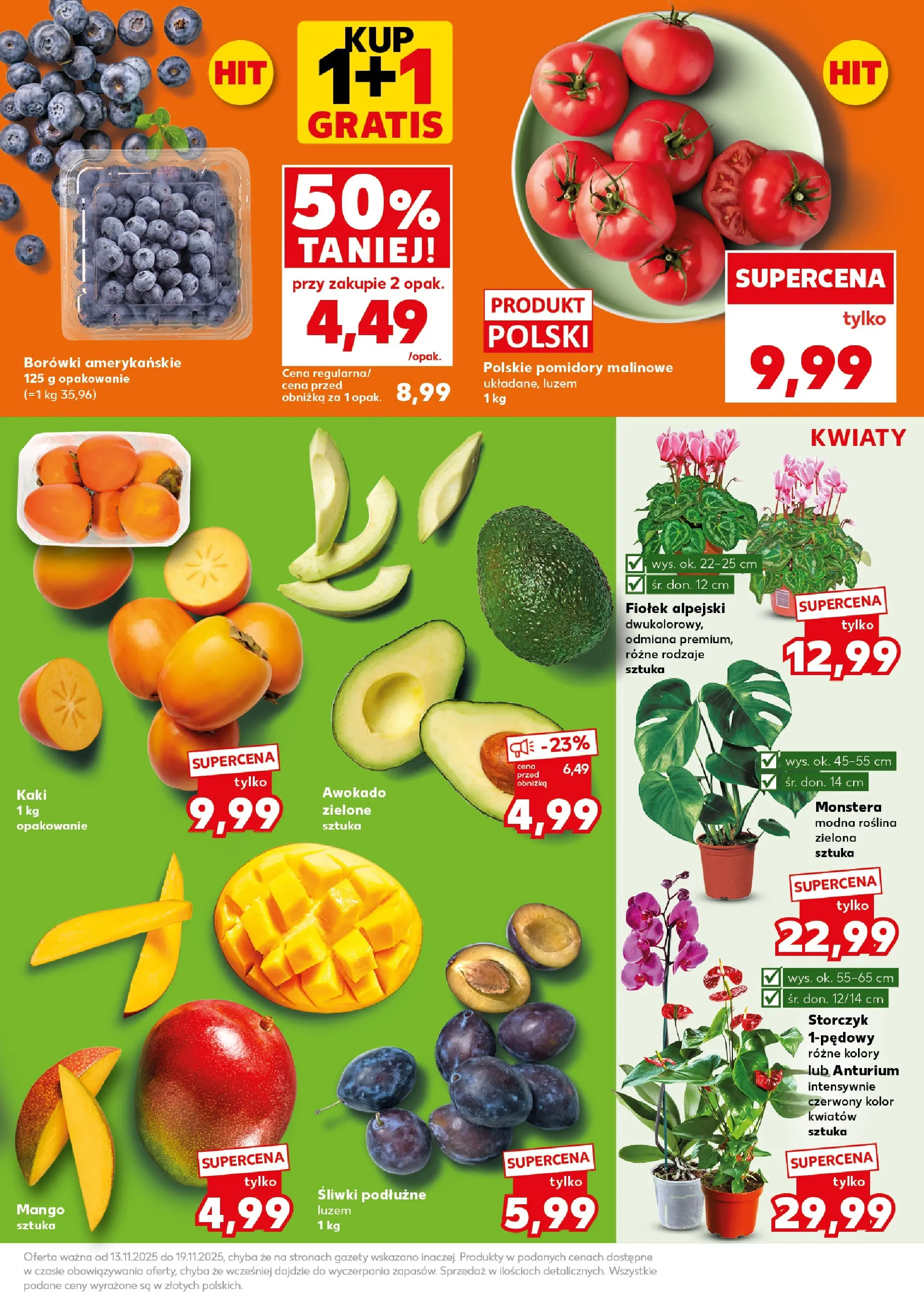 Kaufland gazetka - Super Sobota od 15.11.2025 - od jutra PDF | Strona: 9 | Produkty: Mango, Pomidory malinowe, Pomidory, Kwiaty