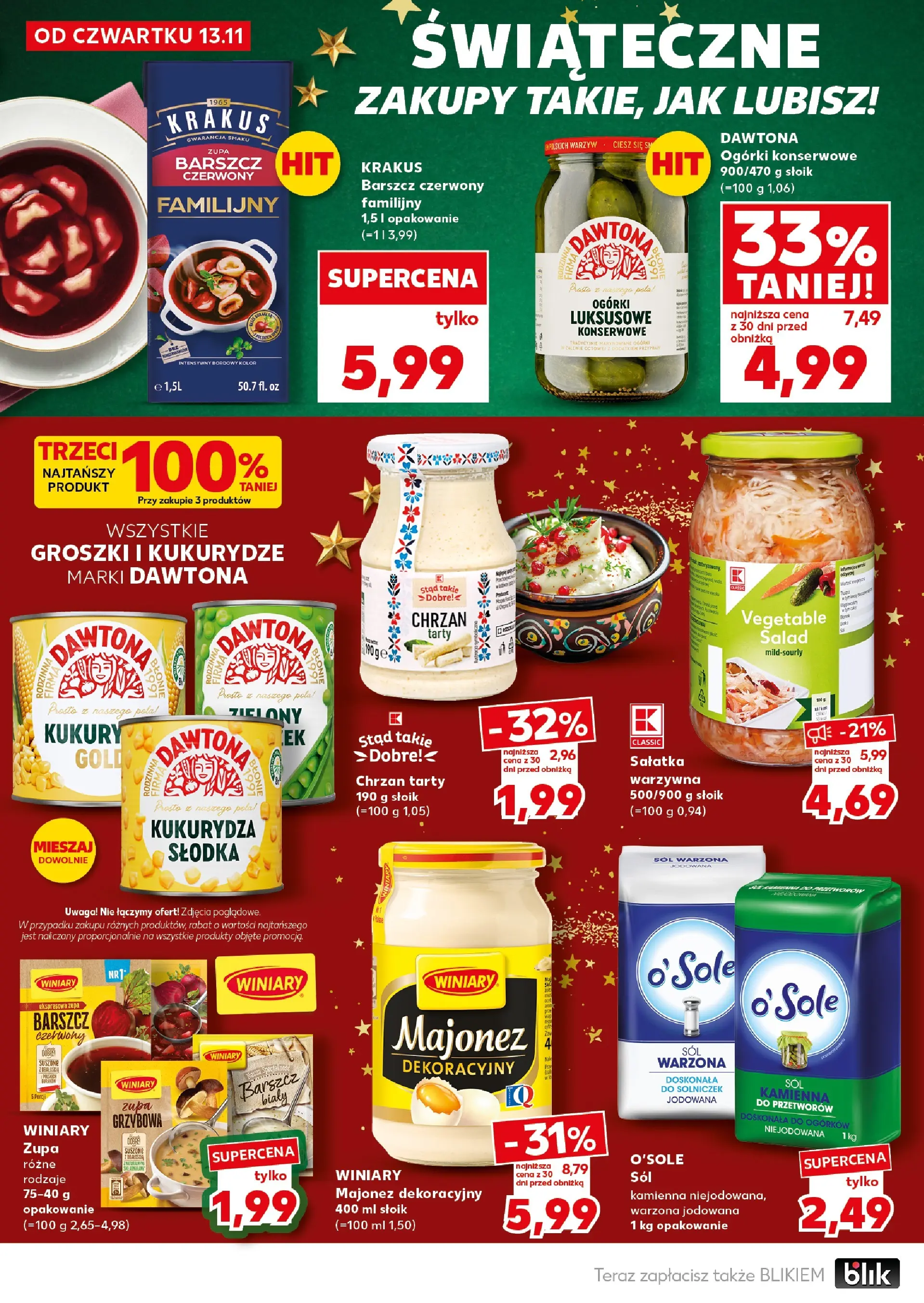 Kaufland gazetka - Super Sobota od 15.11.2025 - od jutra PDF | Strona: 20 | Produkty: Barszcz, Chrzan, Ogórki, Sałatka