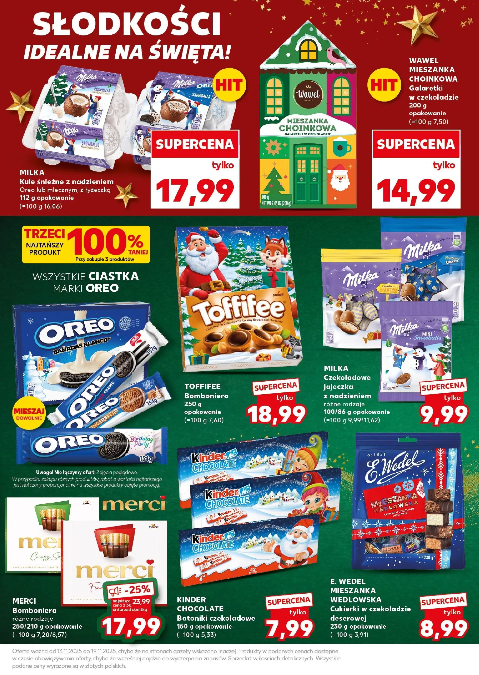 Kaufland gazetka - Super Sobota od 15.11.2025 - od jutra PDF | Strona: 21 | Produkty: Merci, Toffifee, Milka, Ciastka