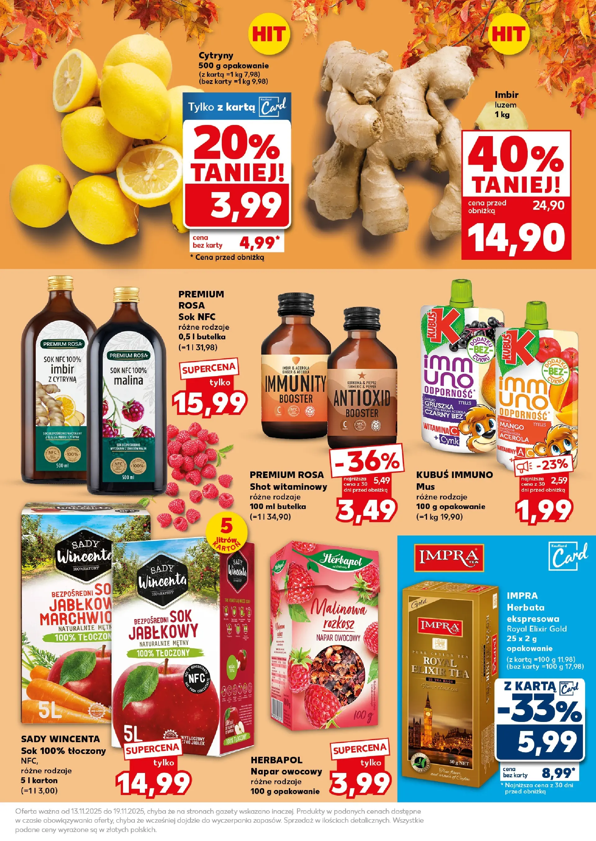 Kaufland gazetka - Super Sobota od 15.11.2025 - od jutra PDF | Strona: 25 | Produkty: Cytryna, Karta, Malina, Cytryny