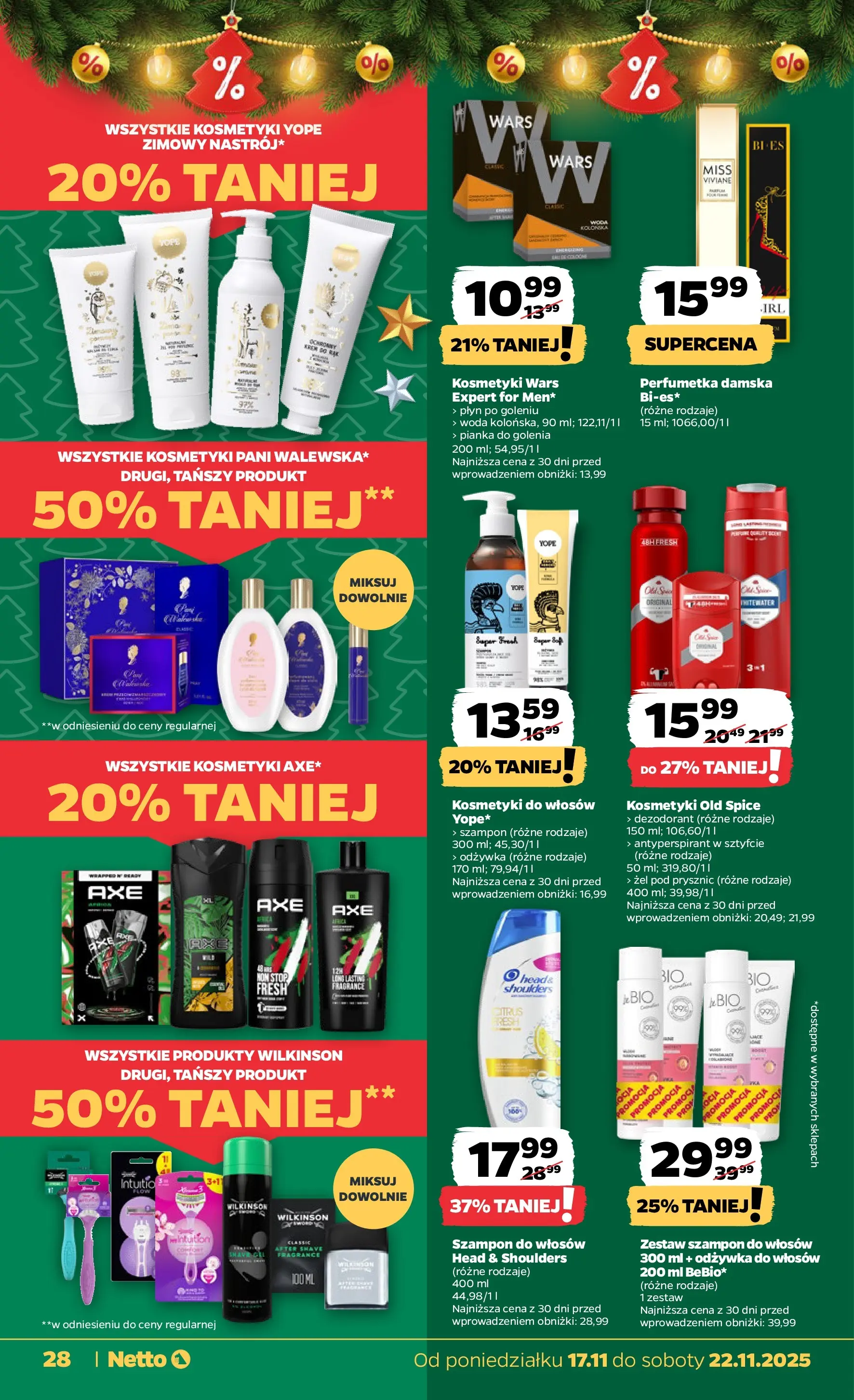 Netto - NETTO T47A ważne do 22.11 od 16.11.2025 - Aktualne promocje | Strona: 28 | Produkty: Kosmetyki, Dezodorant, Old spice, Woda