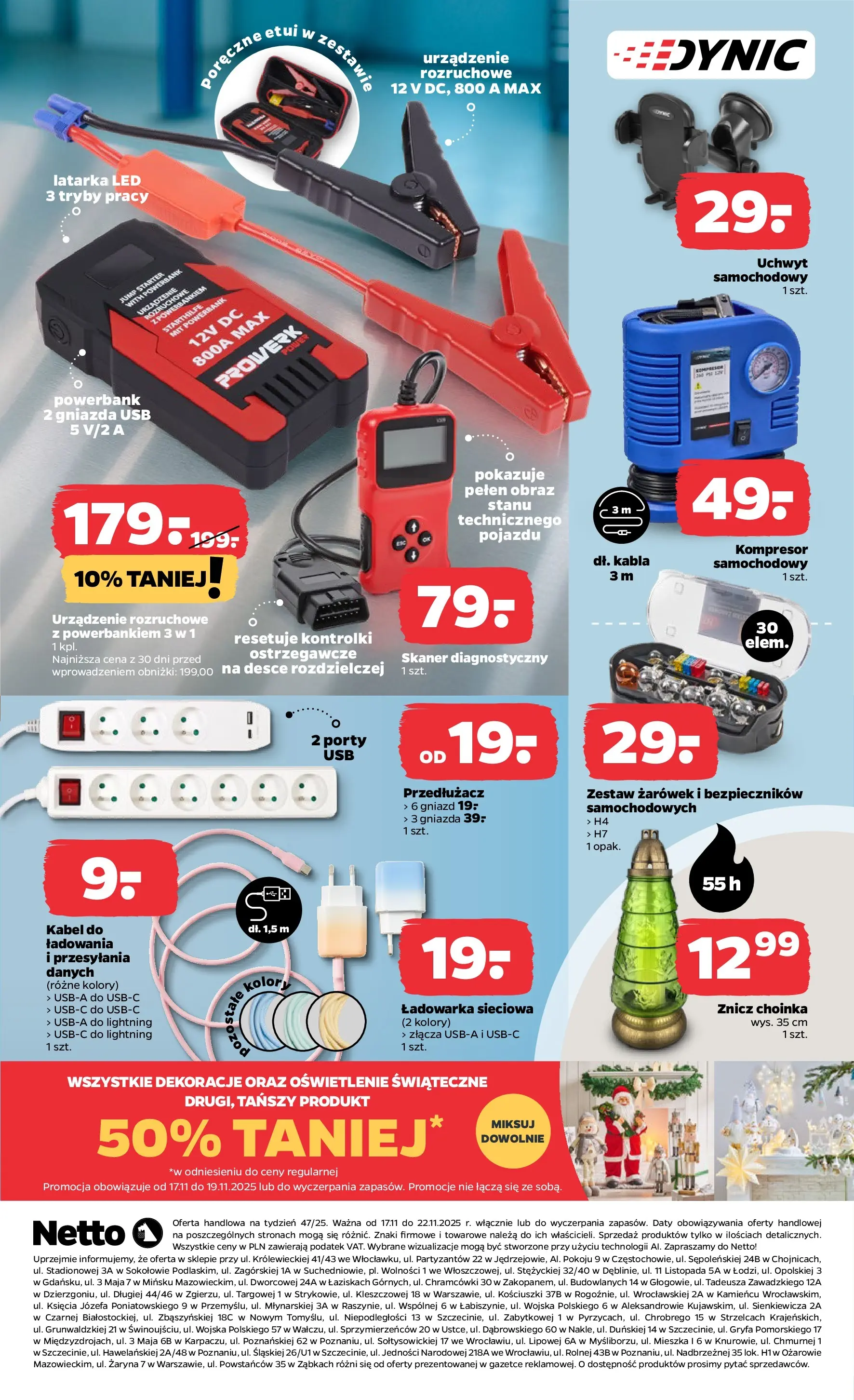 Netto - NETTO T47A ważne do 22.11 od 16.11.2025 - Aktualne promocje | Strona: 37 | Produkty: Starter, USB, Przedłużacz, Skaner