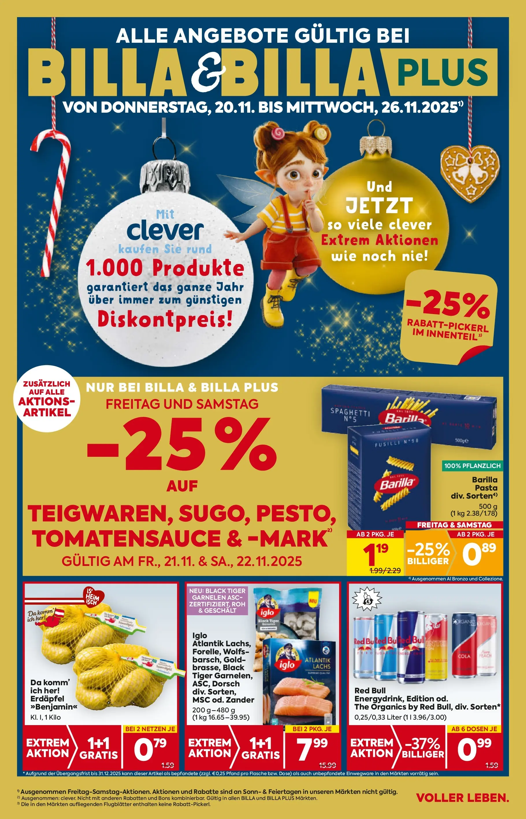 Billa - BILLA: Flugblatt gültig bei BILLA & BILLA PLUS ab 19.11.2025 - Angebote, Prospekt | Seite: 1 | Produkte: Pasta, Hajdina liszt