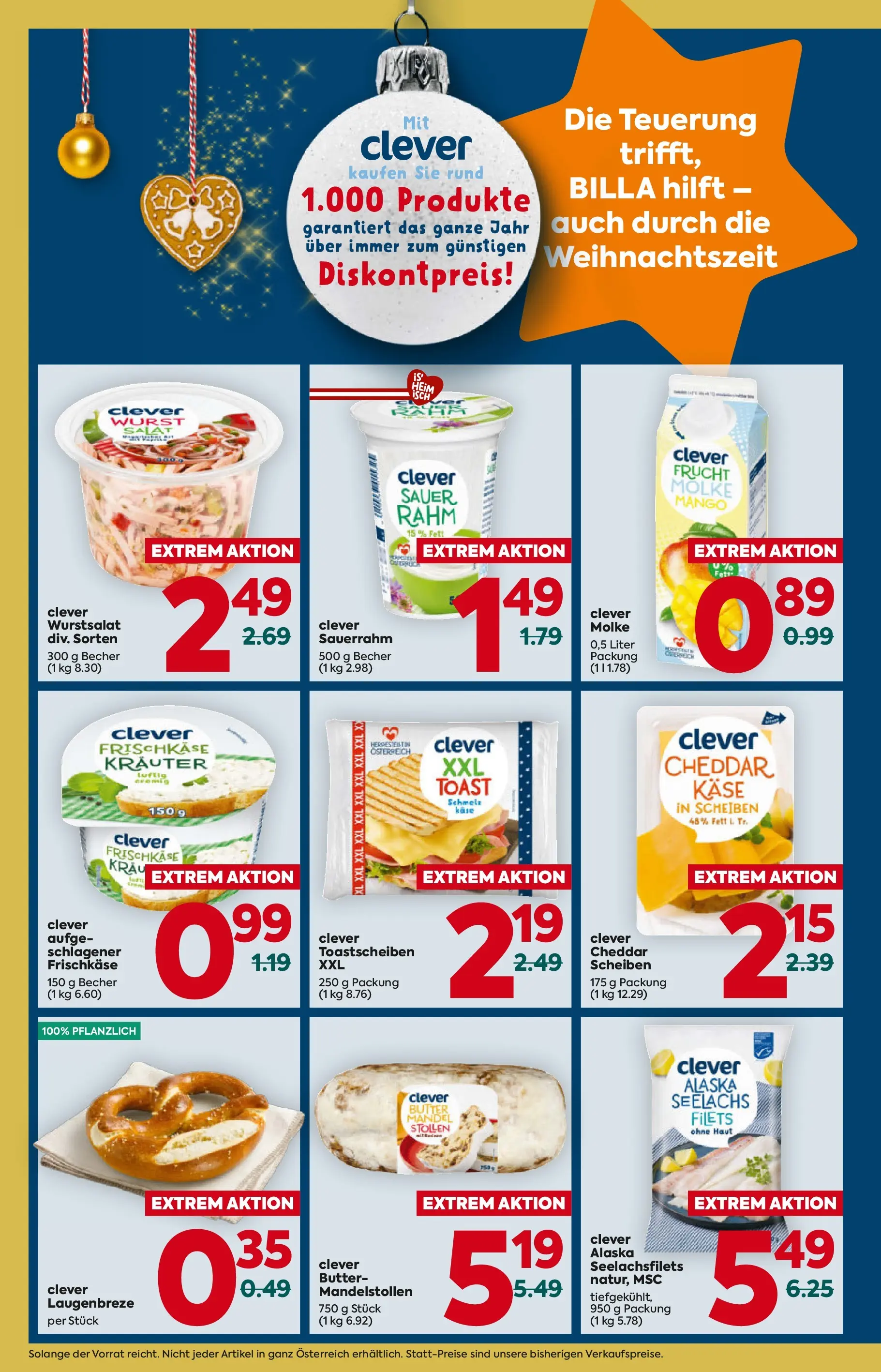 Billa - BILLA: Flugblatt gültig bei BILLA & BILLA PLUS ab 19.11.2025 - Angebote, Prospekt | Seite: 4 | Produkte: Salat, Mango, Butter, Käse