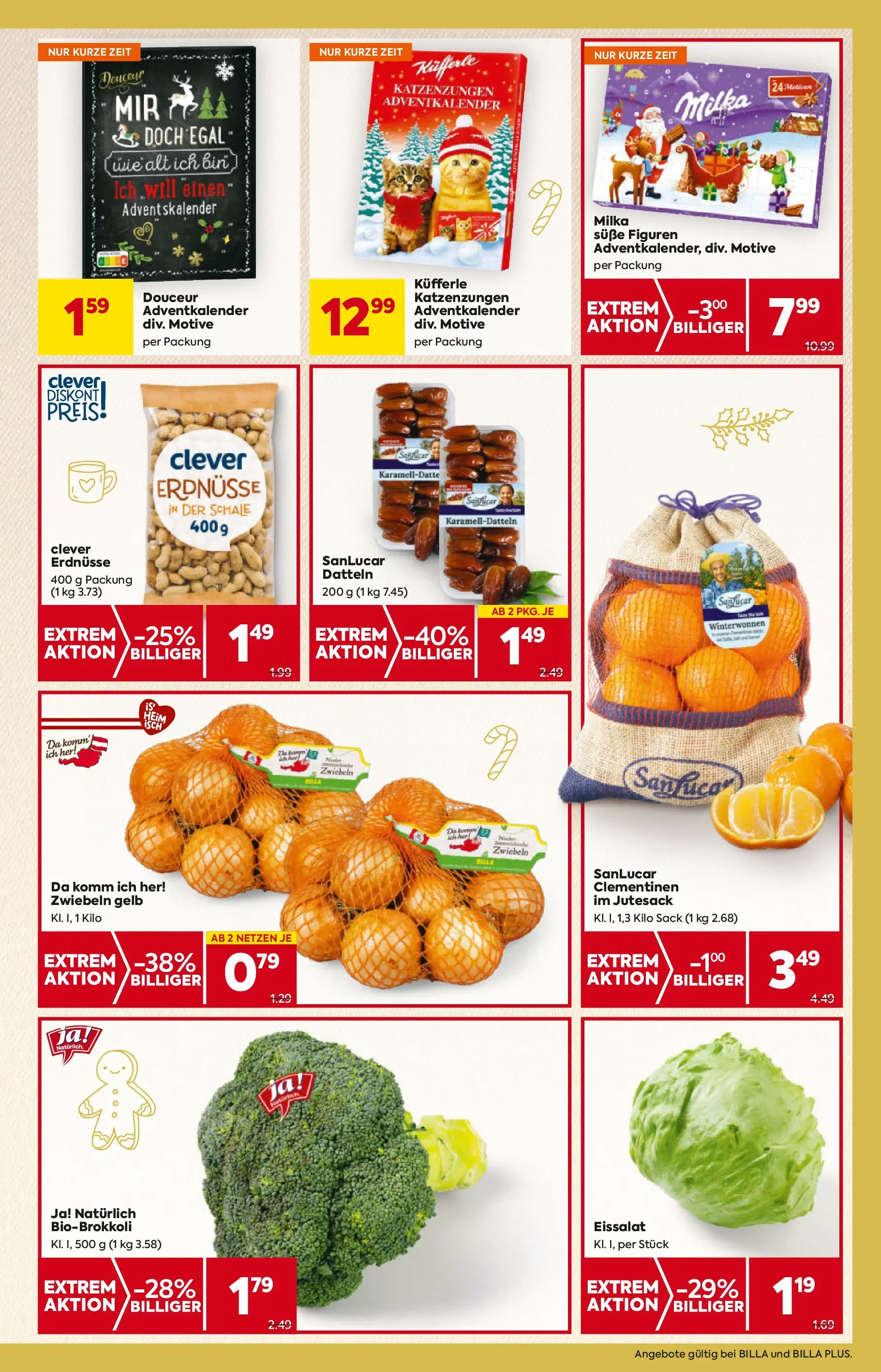 Billa - BILLA: Flugblatt gültig bei BILLA & BILLA PLUS ab 19.11.2025 - Angebote, Prospekt | Seite: 9 | Produkte: Zwiebeln, Папионка