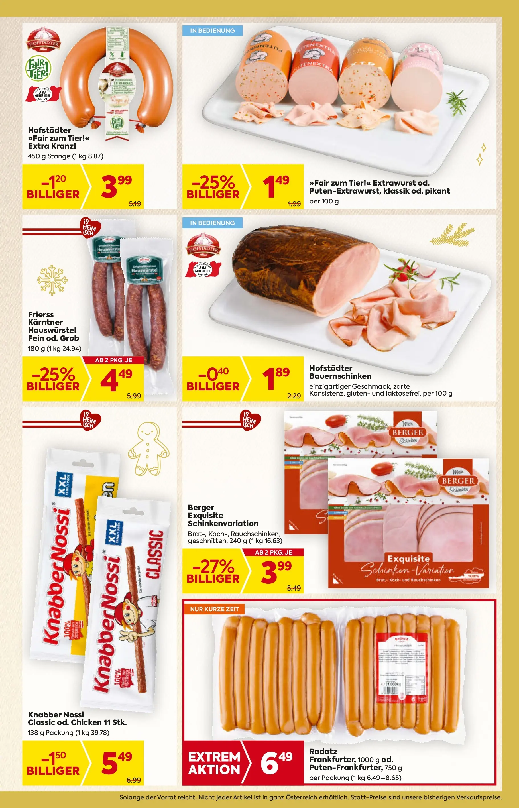 Billa - BILLA: Flugblatt gültig bei BILLA & BILLA PLUS ab 19.11.2025 - Angebote, Prospekt | Seite: 11 | Produkte: Schinken