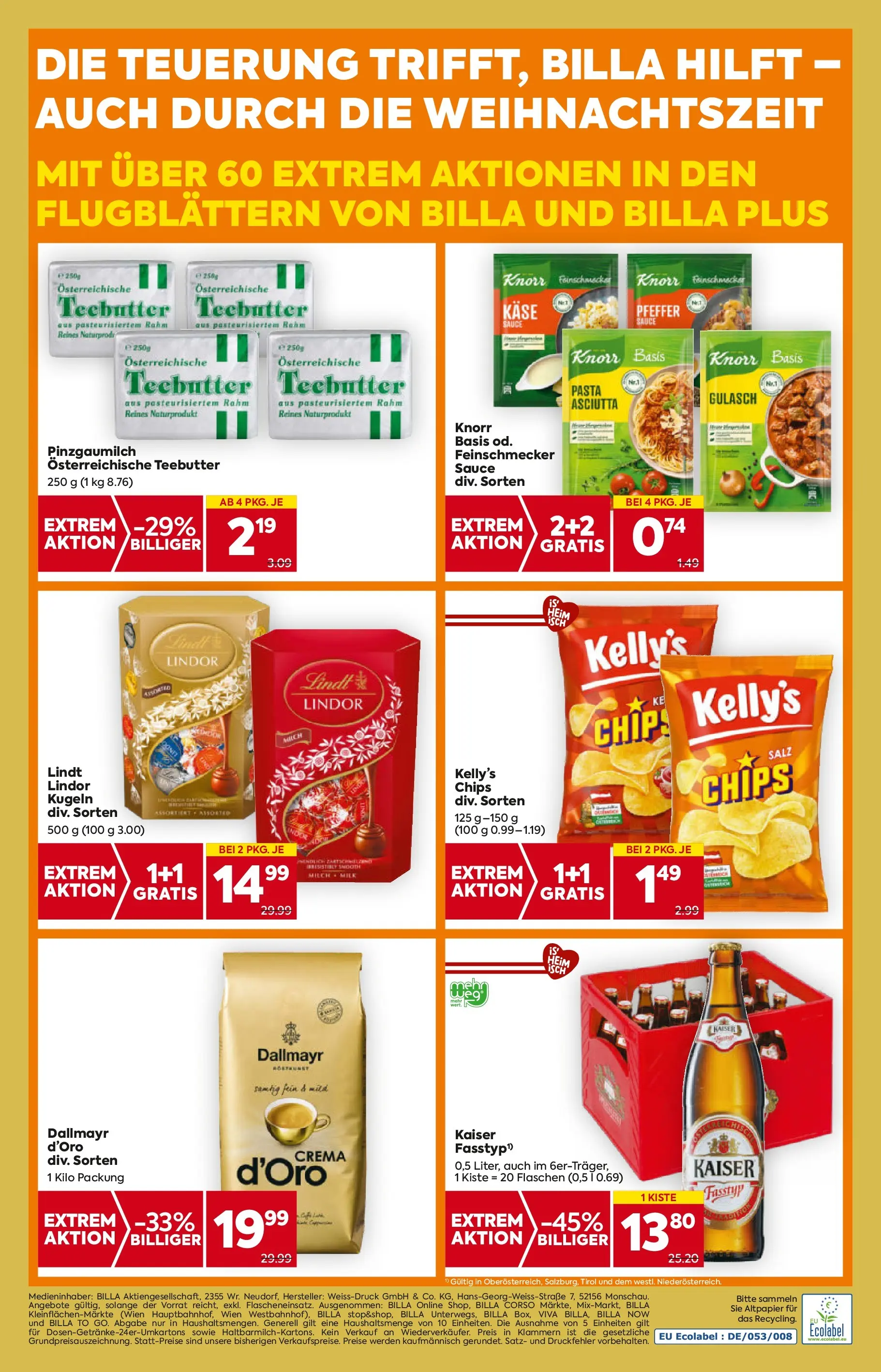 Billa Flugblatt - Amstetten, Neufurth ab 20.11.2025 - Angebote, Prospekt | Seite: 20 | Produkte: Chips, Salz, Pfeffer, Käse