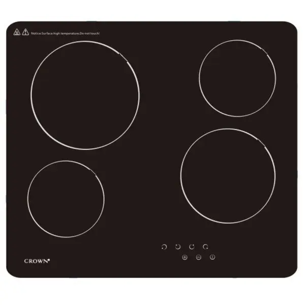 Вграден керамичен плот Crown PVT604.C , Електрически