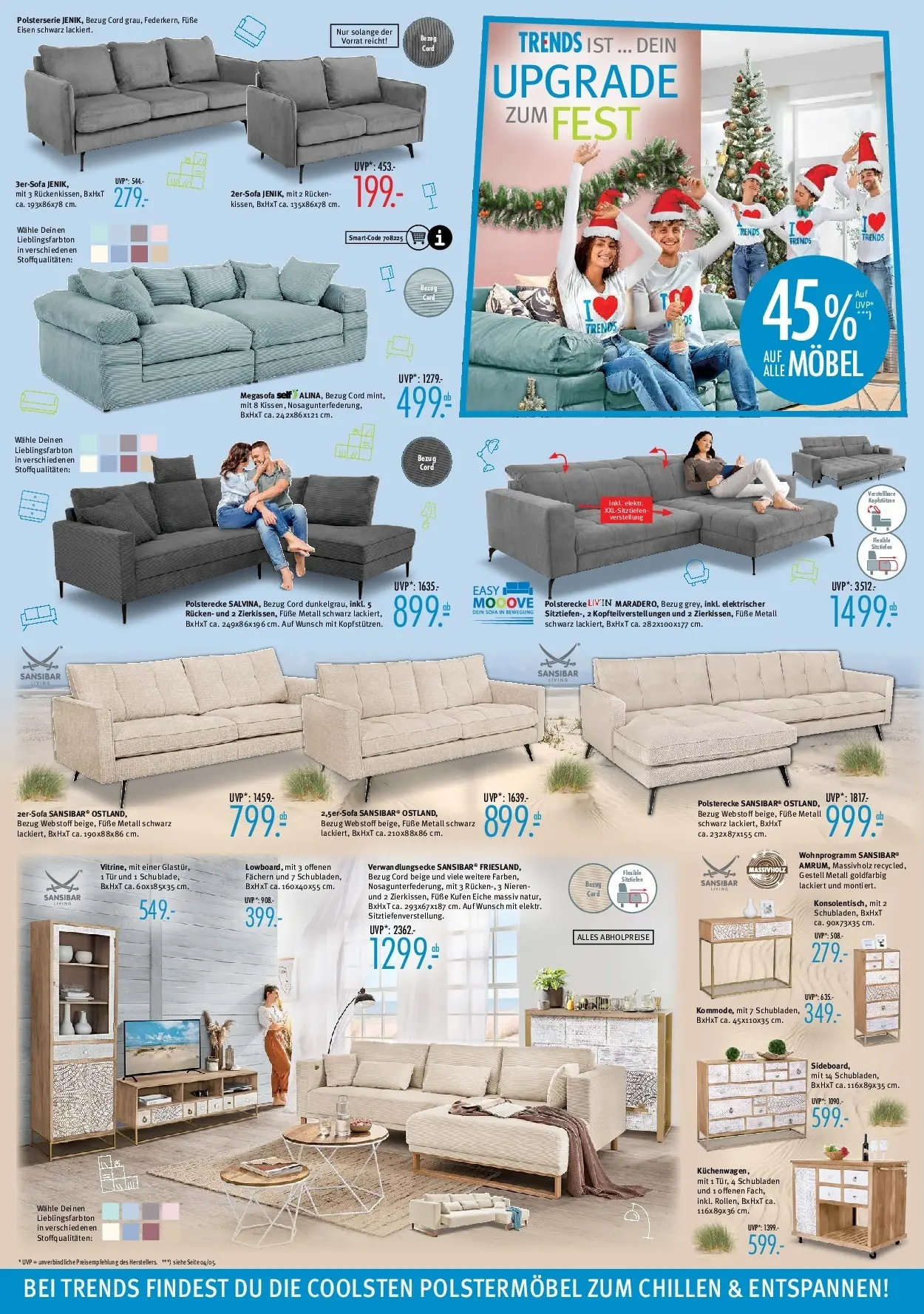 Trends - Ostermann Trends: Neue Möbel wirken Wunder. (ab 28.11.2025) zum Blättern | Seite: 2 | Produkte: Sofa, Tür