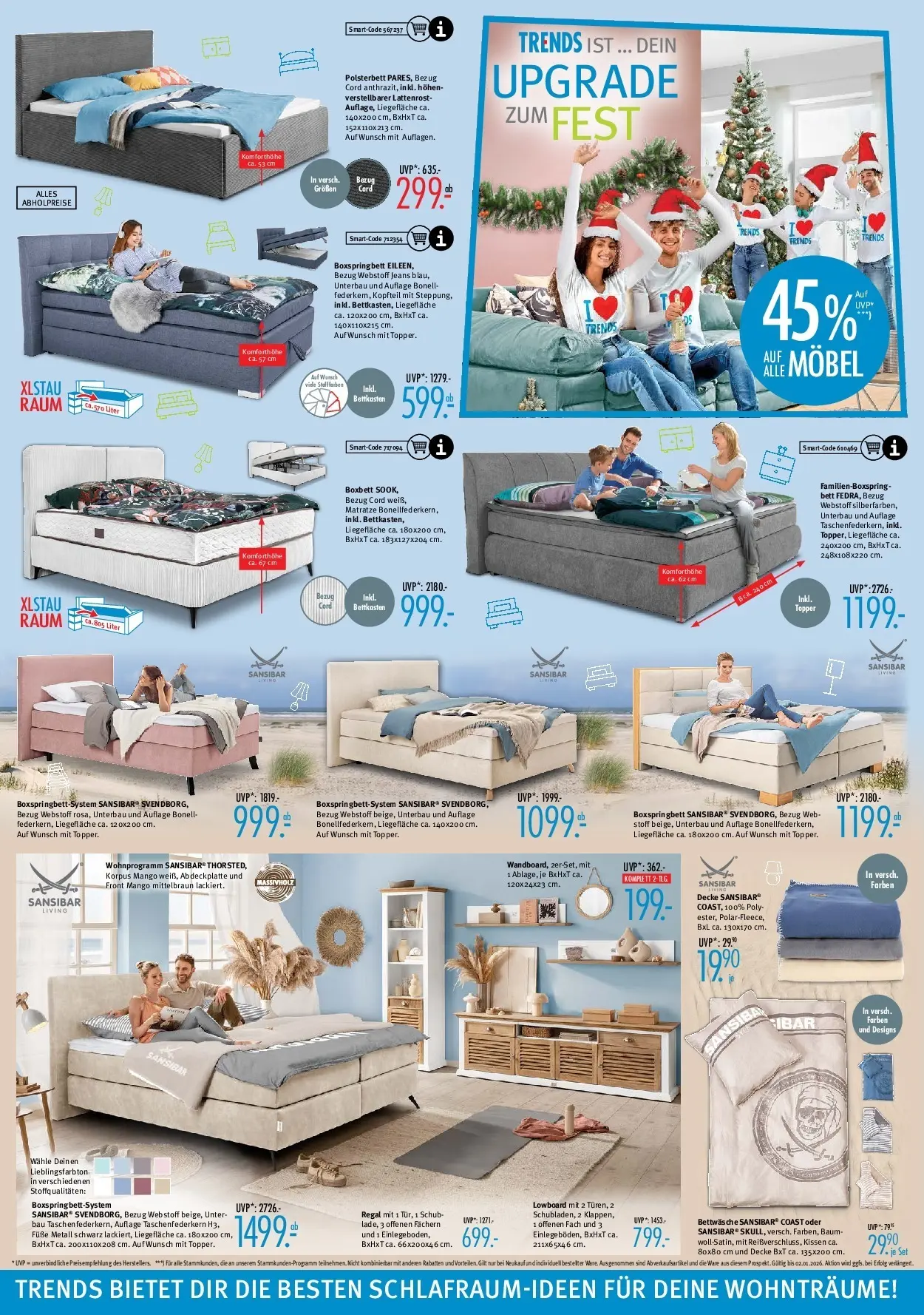 Trends - Ostermann Trends: Neue Möbel wirken Wunder. (ab 28.11.2025) zum Blättern | Seite: 4 | Produkte: Kissen, Lattenrost, Regal, Mango