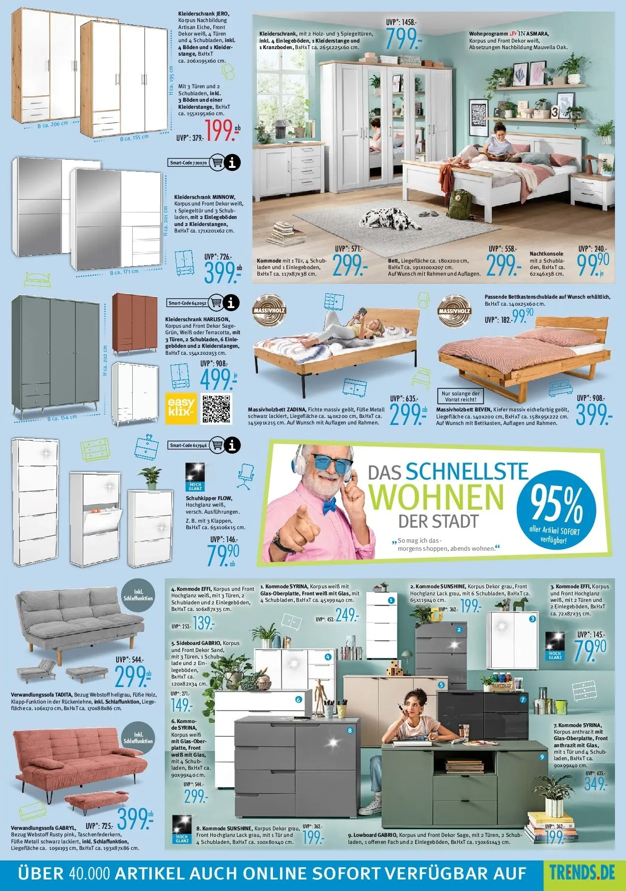 Trends - Ostermann Trends: Neue Möbel wirken Wunder. (ab 21.11.2025) zum Blättern | Seite: 5 | Produkte: Sideboard, Kleiderschrank, Kommode, Schuhkipper