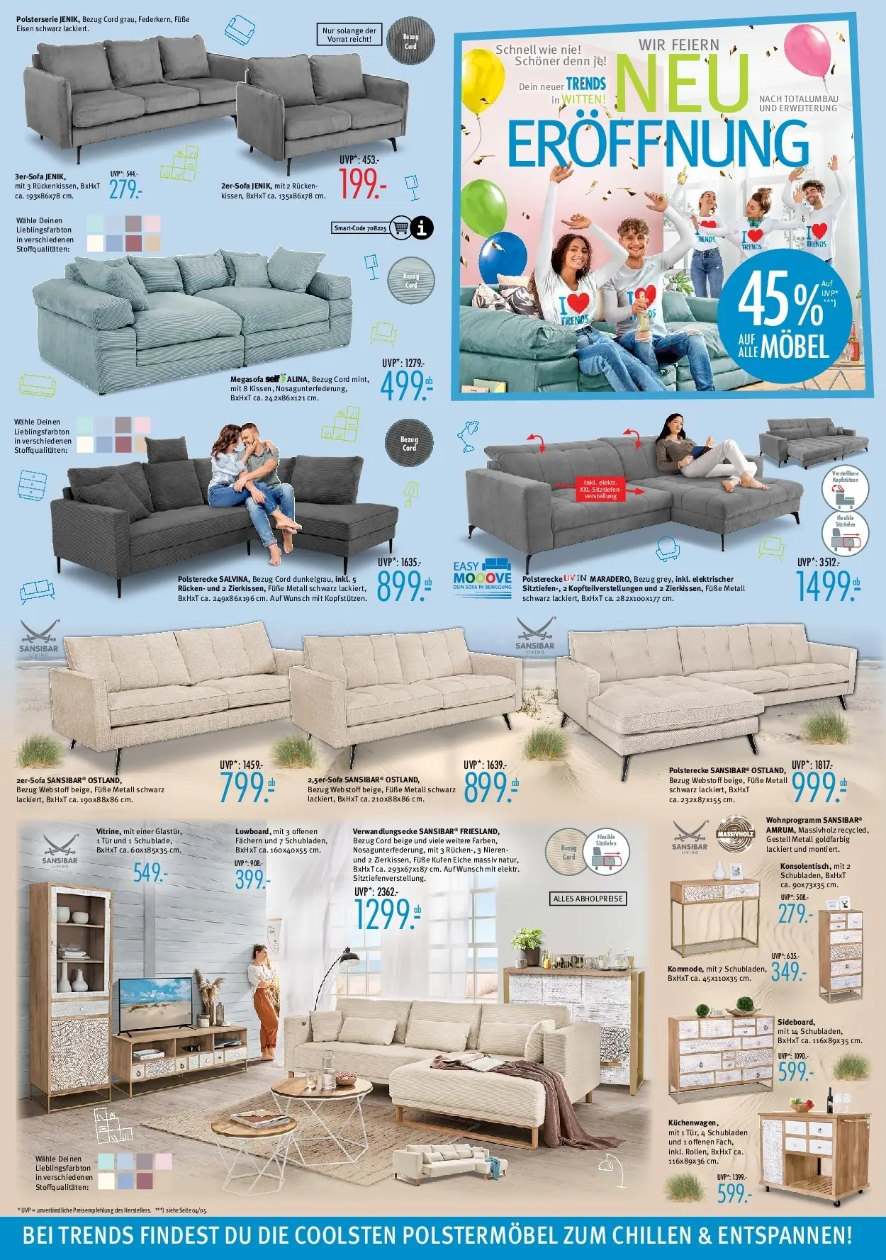 Trends - Ostermann Trends: Neue Möbel wirken Wunder. (ab 28.11.2025) zum Blättern | Seite: 2 | Produkte: Sofa, Tür