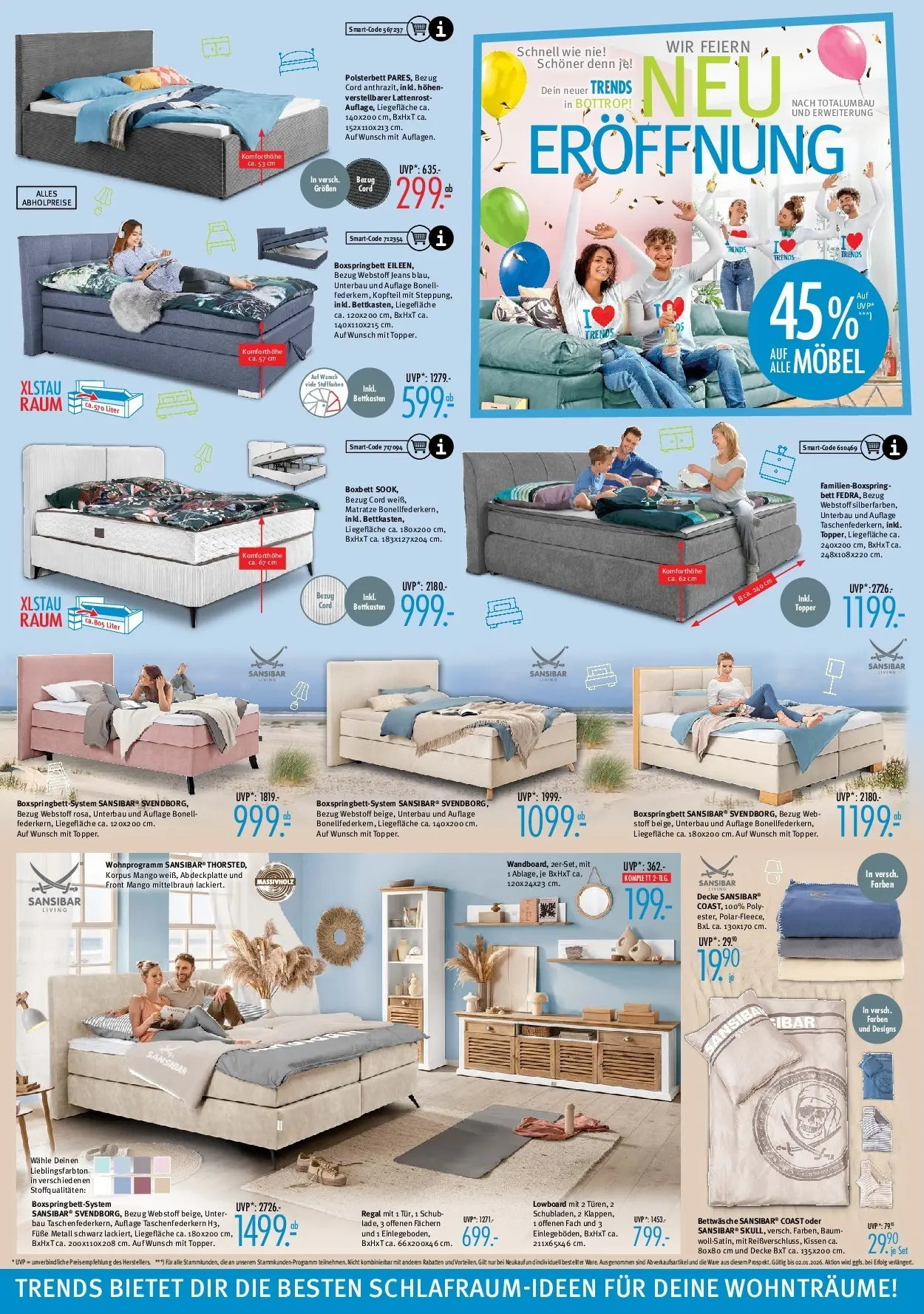 Trends - Ostermann Trends: Neue Möbel wirken Wunder. (ab 28.11.2025) zum Blättern | Seite: 4 | Produkte: Lattenrost, Regal, Polsterbett, Topper