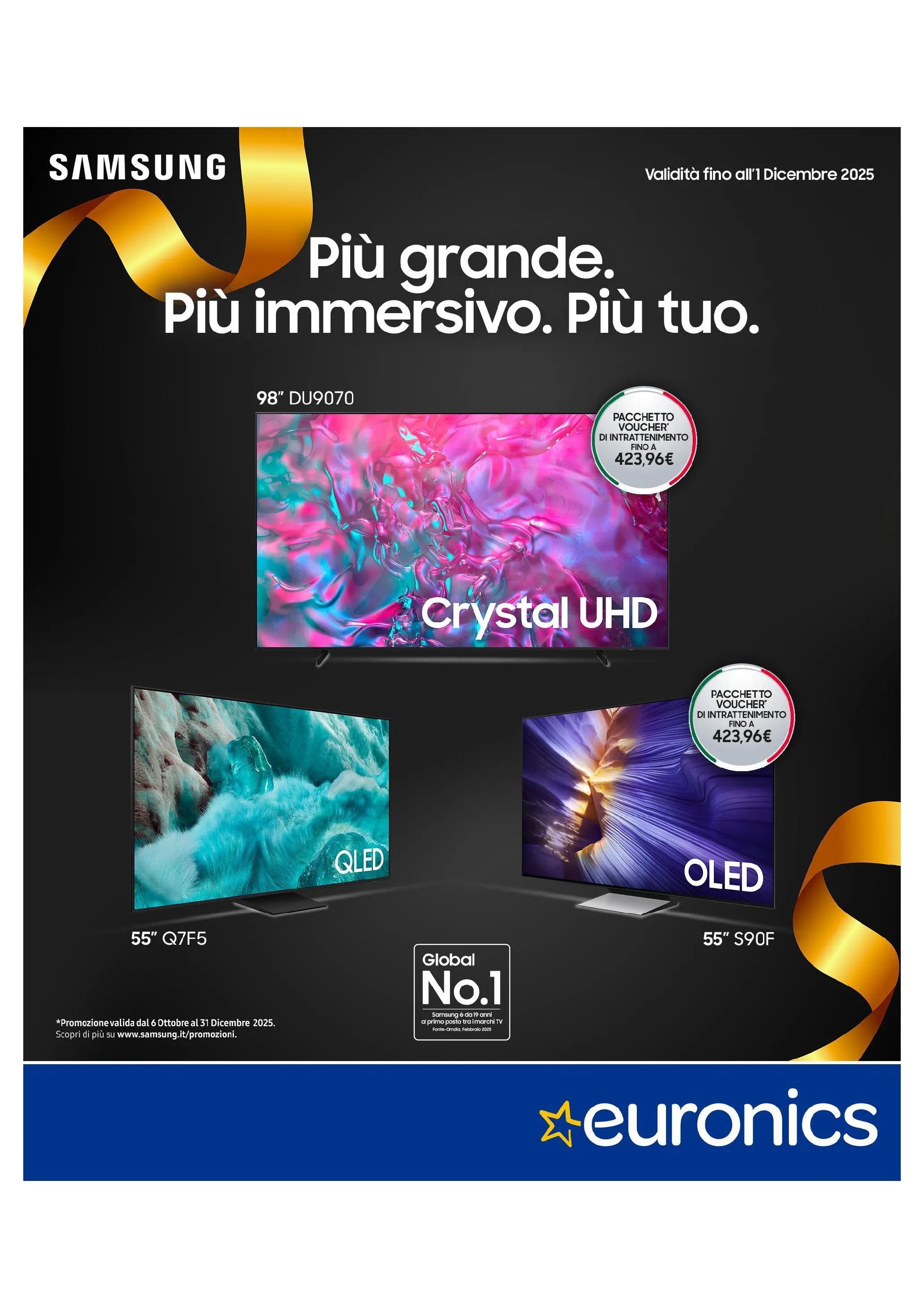 Nuovo Euronics - Piu grande. Piu immersivo.Piu tuo dal 15/11/2025 > offerte anteprima 🛍️ | Pagina: 1 | Prodotti: TV, Samsung
