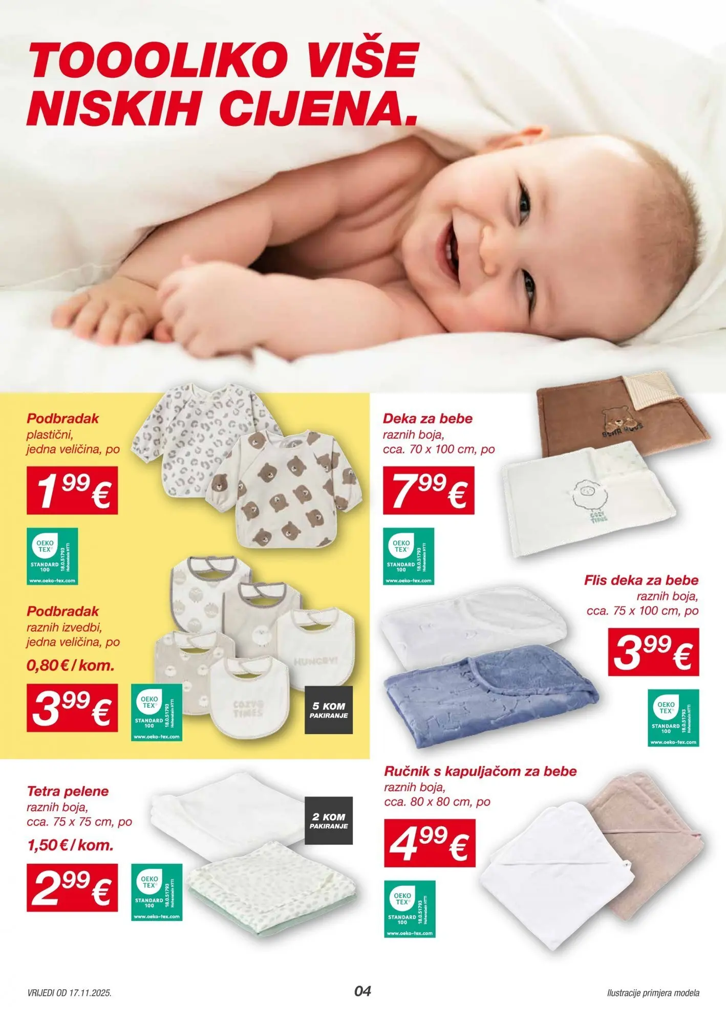 Kik - KiK katalog do 23.11.2025 novi od 16.11.2025 na listanje > letak digitalni | Stranica: 4 | Proizvodi: Pelene, Ručnik, Deka