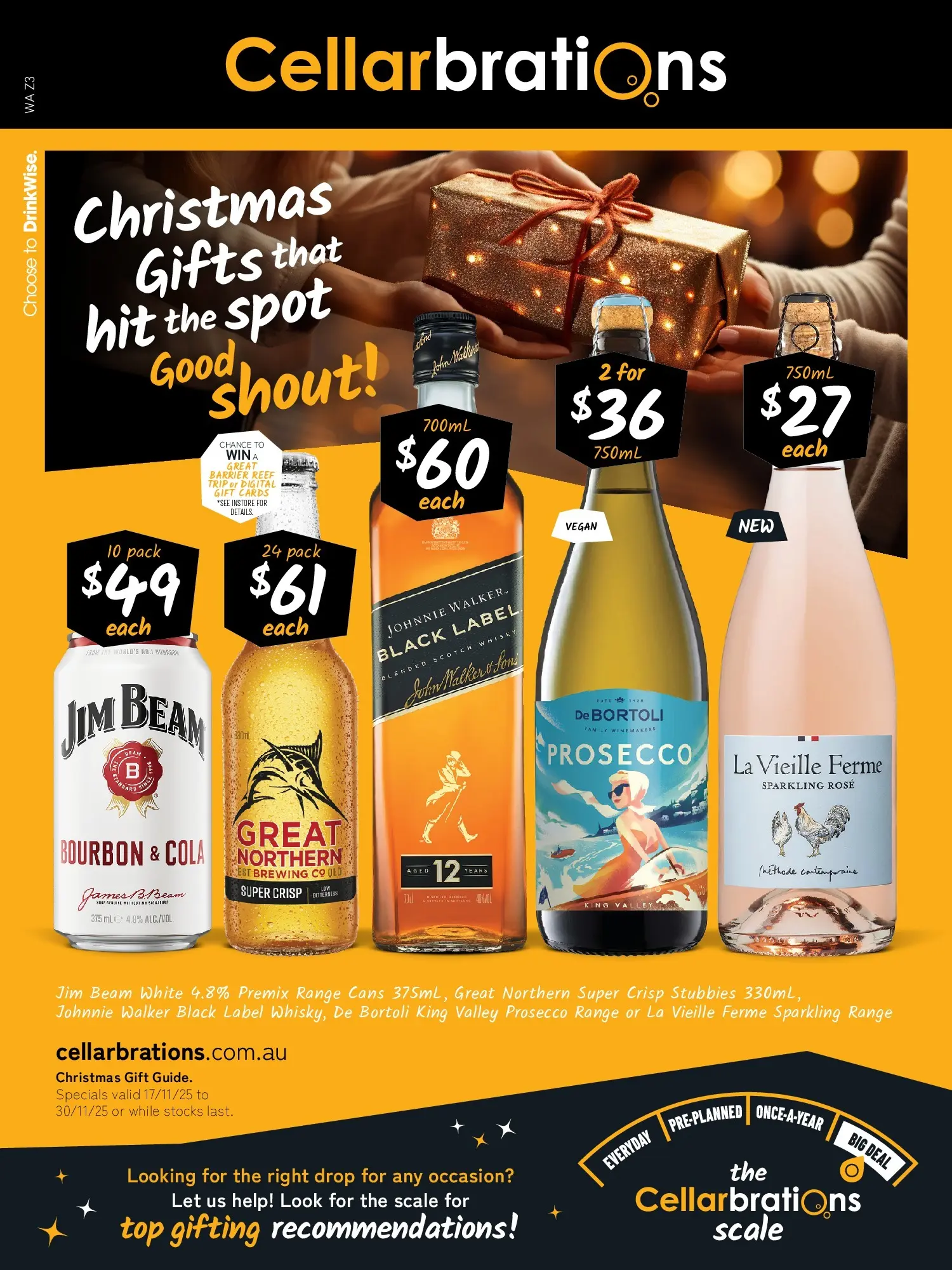 Cellarbrations Catalogue Exmouth, Newman, Paraburdoo - 17/11/2025 > weekly / monthly specials | Page: 1 | Products: Bourbon, Scotch, Digital, Scale