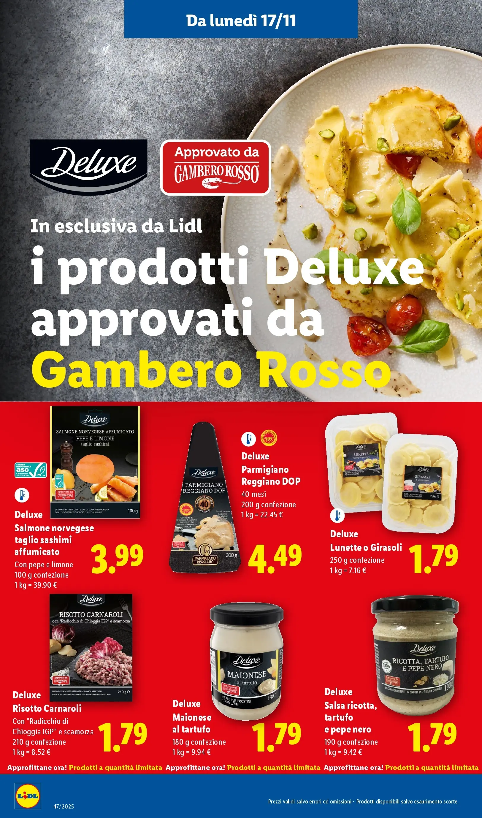 LIDL volantino della prossima settimana dal ﻿16/11/2025﻿ 📣 | Pagina: 7 | Prodotti: Salsa, Ricotta, Parmigiano reggiano, Parmigiano