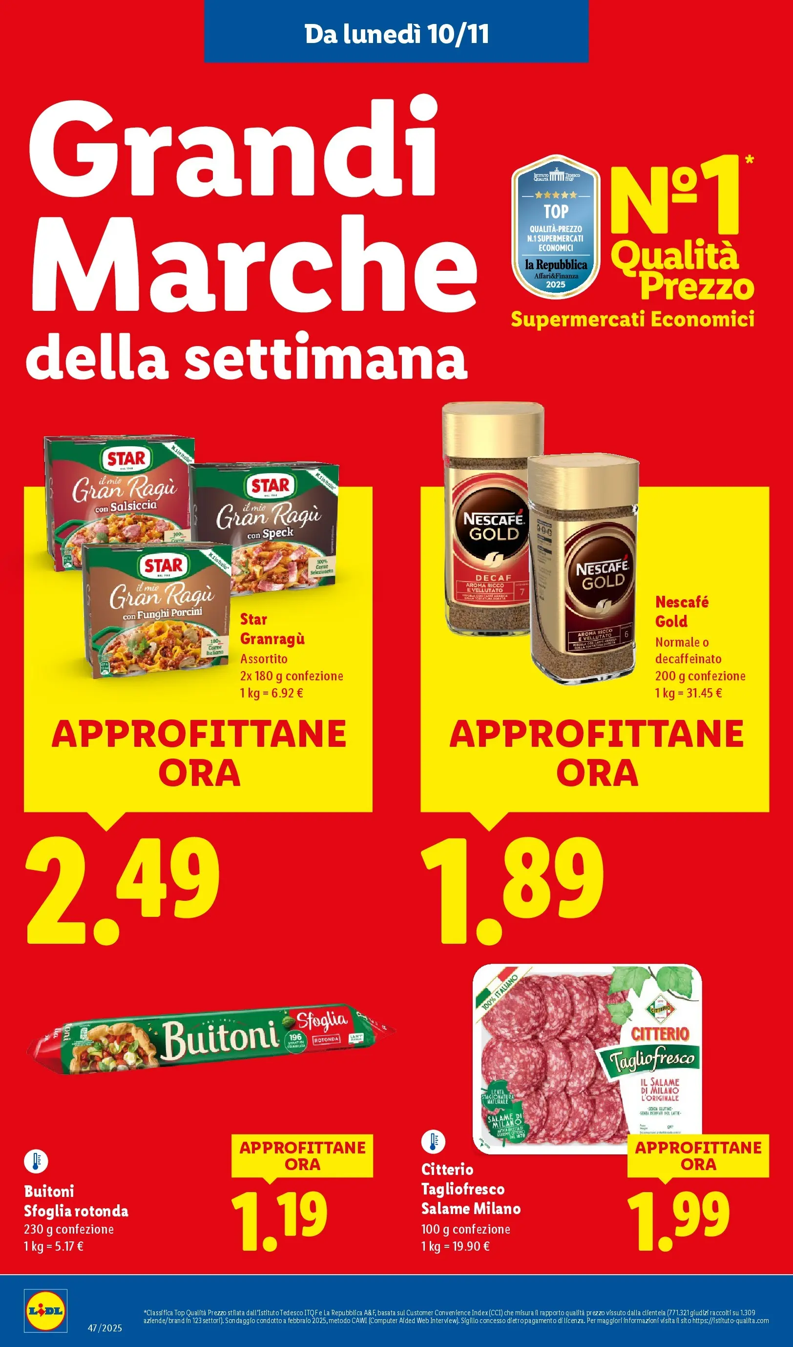 LIDL volantino della prossima settimana dal ﻿16/11/2025﻿ 📣 | Pagina: 21 | Prodotti: Salsiccia, Funghi, Ragú, Computer