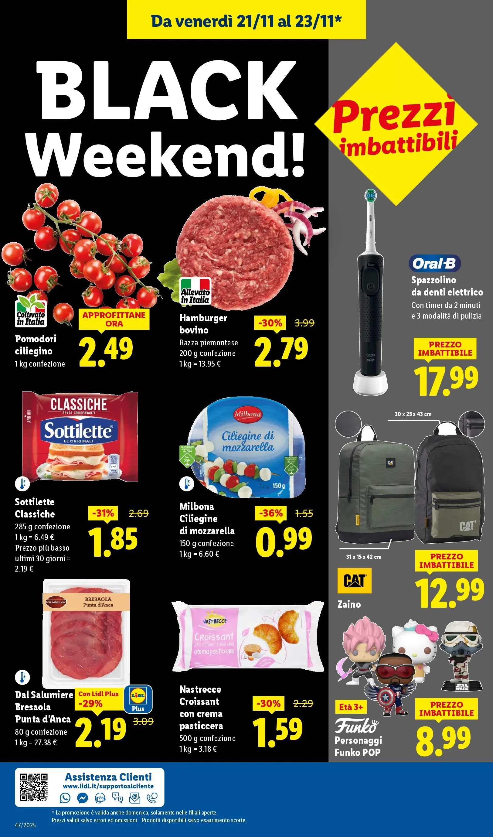 LIDL volantino della prossima settimana dal ﻿16/11/2025﻿ 📣 | Pagina: 60 | Prodotti: Bovino, Spazzolino, Zaino, Hamburger