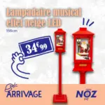 Noz Lampadaire musical effet neige LED - au 28.11.2025