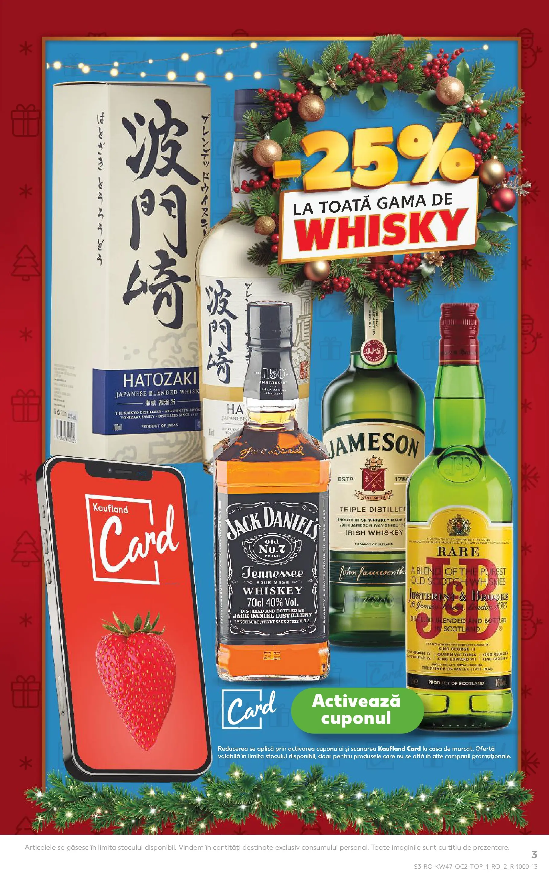 Catalog Kaufland - Comarnic 18.11.2025 - Revista si Oferta | Pagină: 3 | Produse: Whiskey