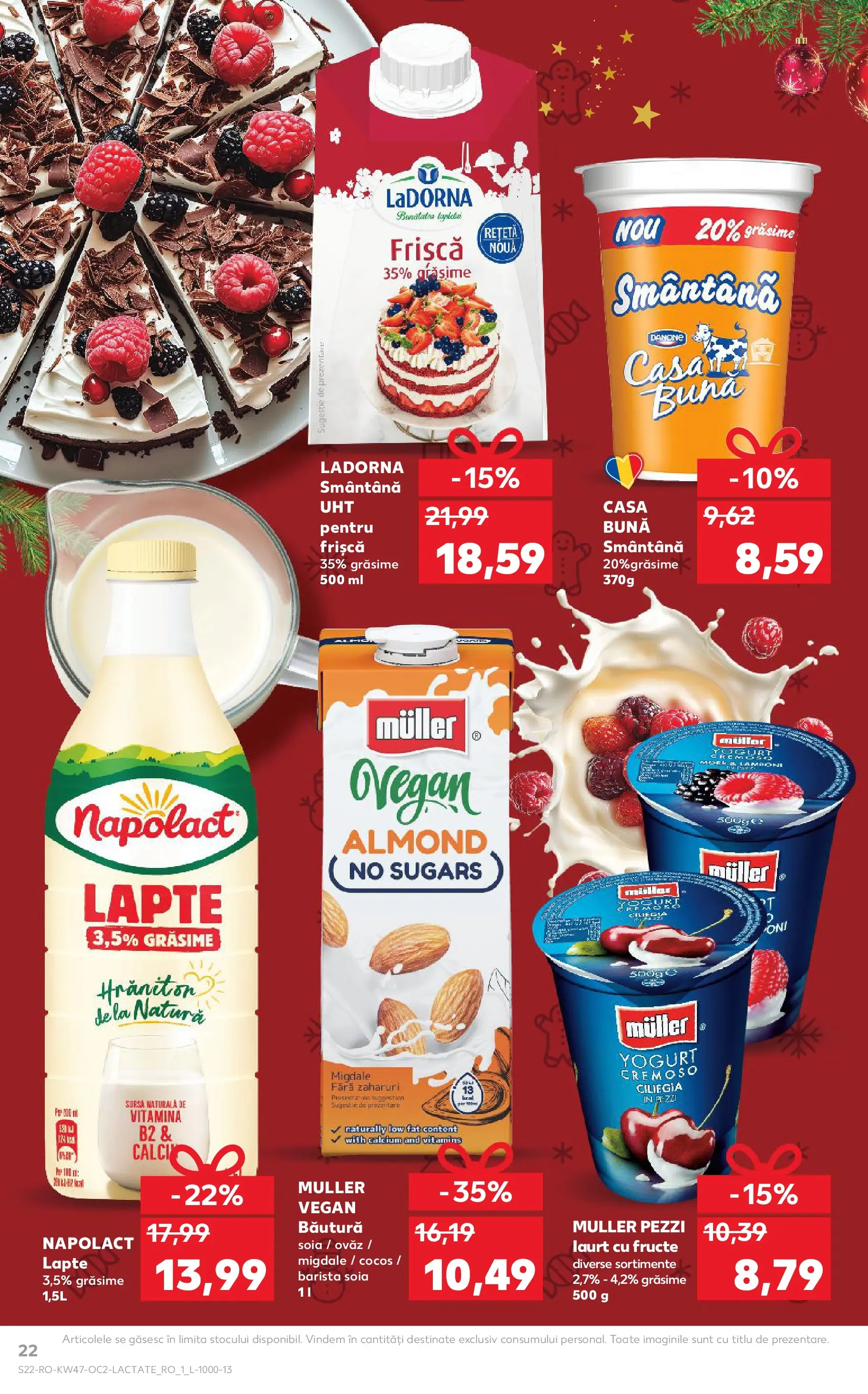 Catalog Kaufland - Comarnic 18.11.2025 - Revista si Oferta | Pagină: 22 | Produse: Migdale, Lapte, Frișcă, Smântână