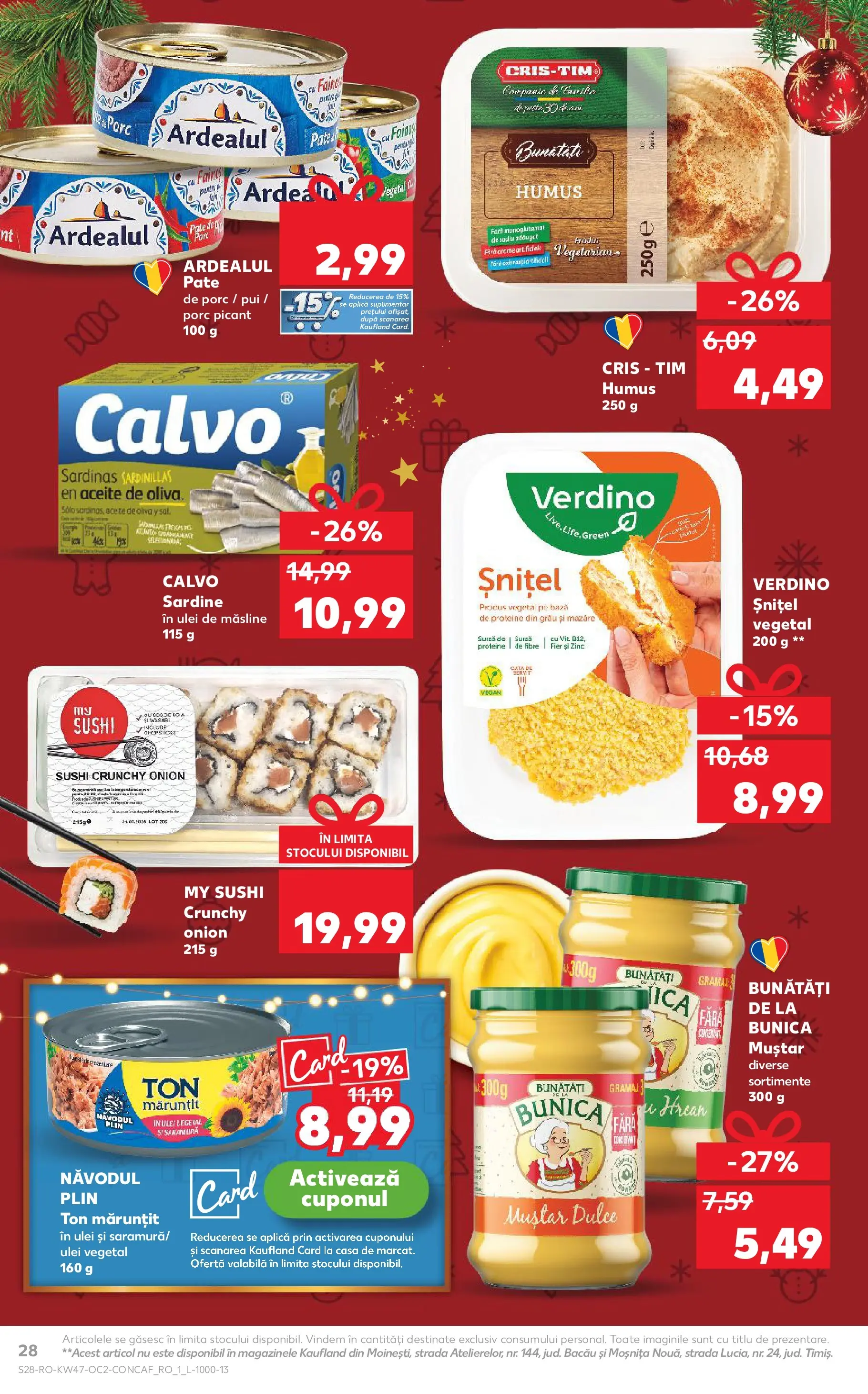 Catalog Kaufland - Comarnic 18.11.2025 - Revista si Oferta | Pagină: 28 | Produse: Mazăre, Masaüstü kılıfı, Muștar, Humus