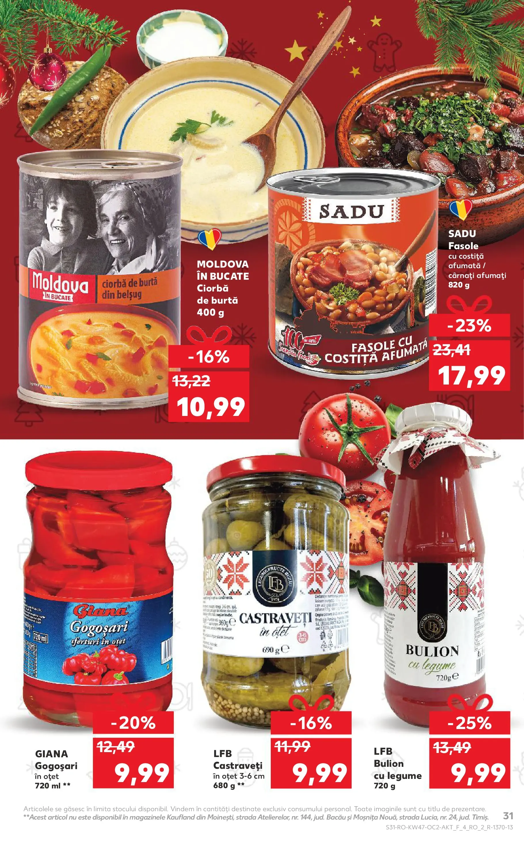 Catalog Kaufland - Comarnic 18.11.2025 - Revista si Oferta | Pagină: 31 | Produse: Oțet, Castraveți, Legume, Cârnați