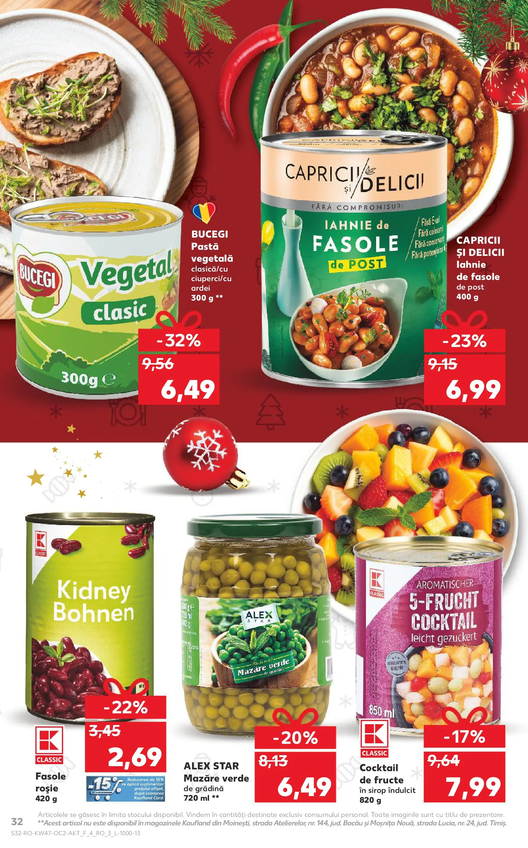 Catalog Kaufland - Comarnic 18.11.2025 - Revista si Oferta | Pagină: 32 | Produse: Mazăre, Cocktail, Sirop, Fructe