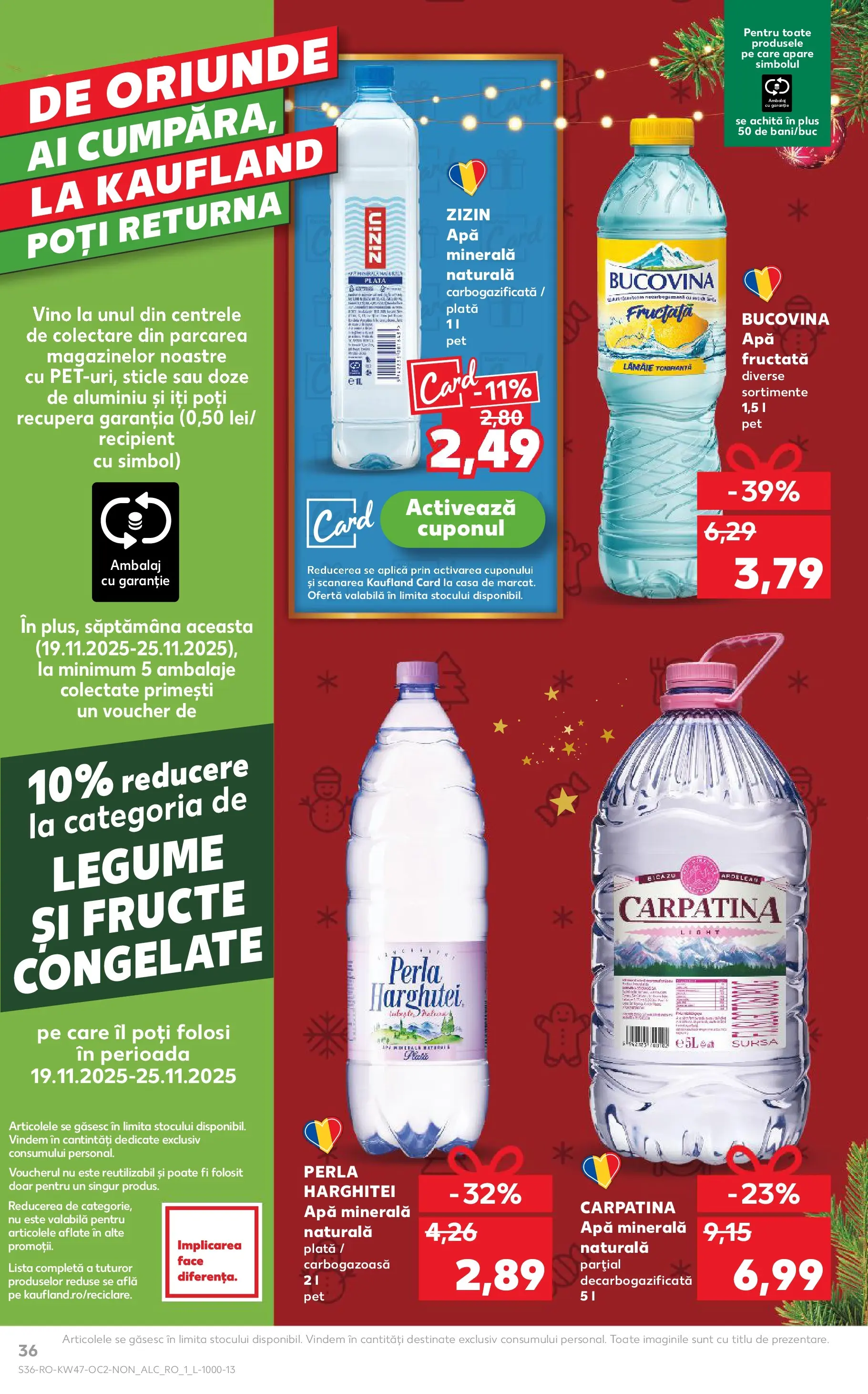 Catalog Kaufland - Comarnic 18.11.2025 - Revista si Oferta | Pagină: 36 | Produse: Yazı tahtası kalemi, Apă, Legume, Lămâie