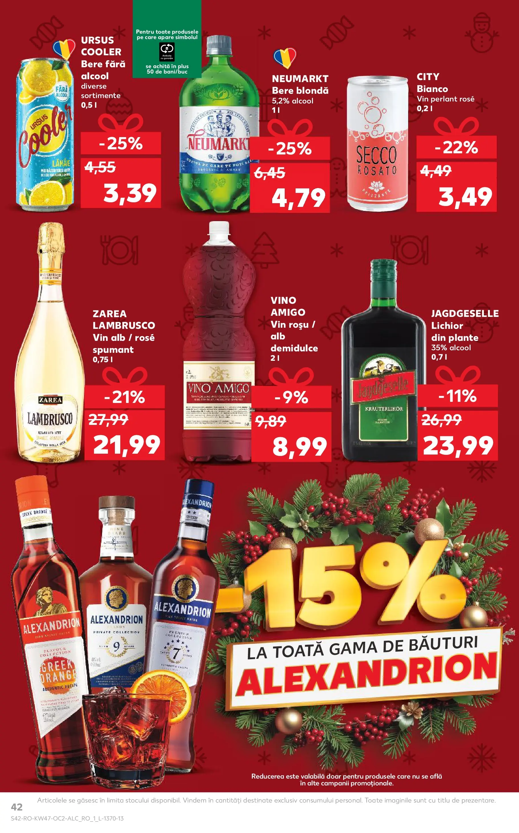 Catalog Kaufland - Comarnic 18.11.2025 - Revista si Oferta | Pagină: 42 | Produse: Lichior, Vin, Bere