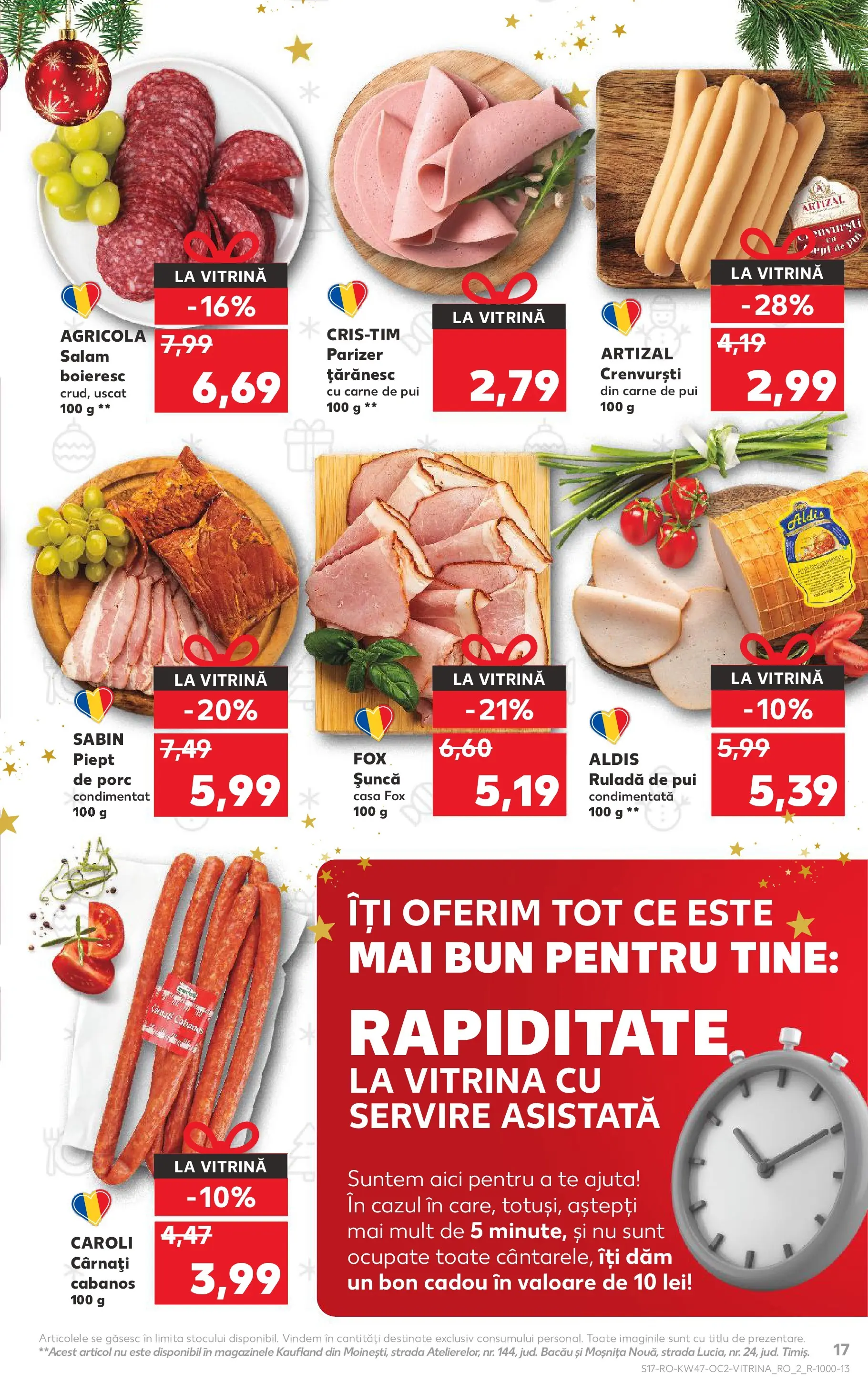 Catalog Kaufland - Domnesti 18.11.2025 - Revista si Oferta | Pagină: 17 | Produse: Salam, Șuncă, Carne De Pui, Cârnați