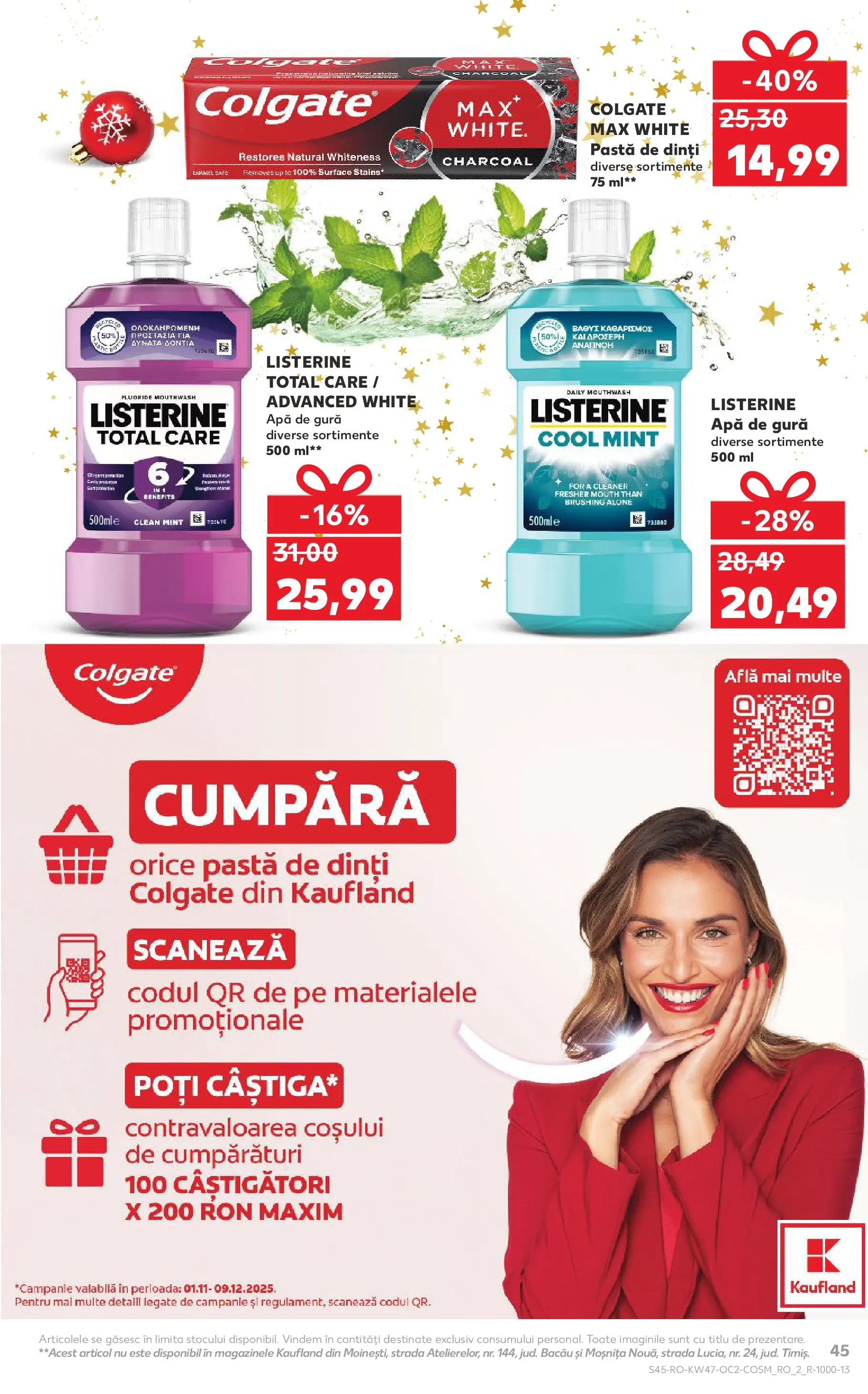 Catalog Kaufland - Comarnic 18.11.2025 - Revista si Oferta | Pagină: 45 | Produse: Pomelo, Pastă de dinți, Apă de gură, Apă