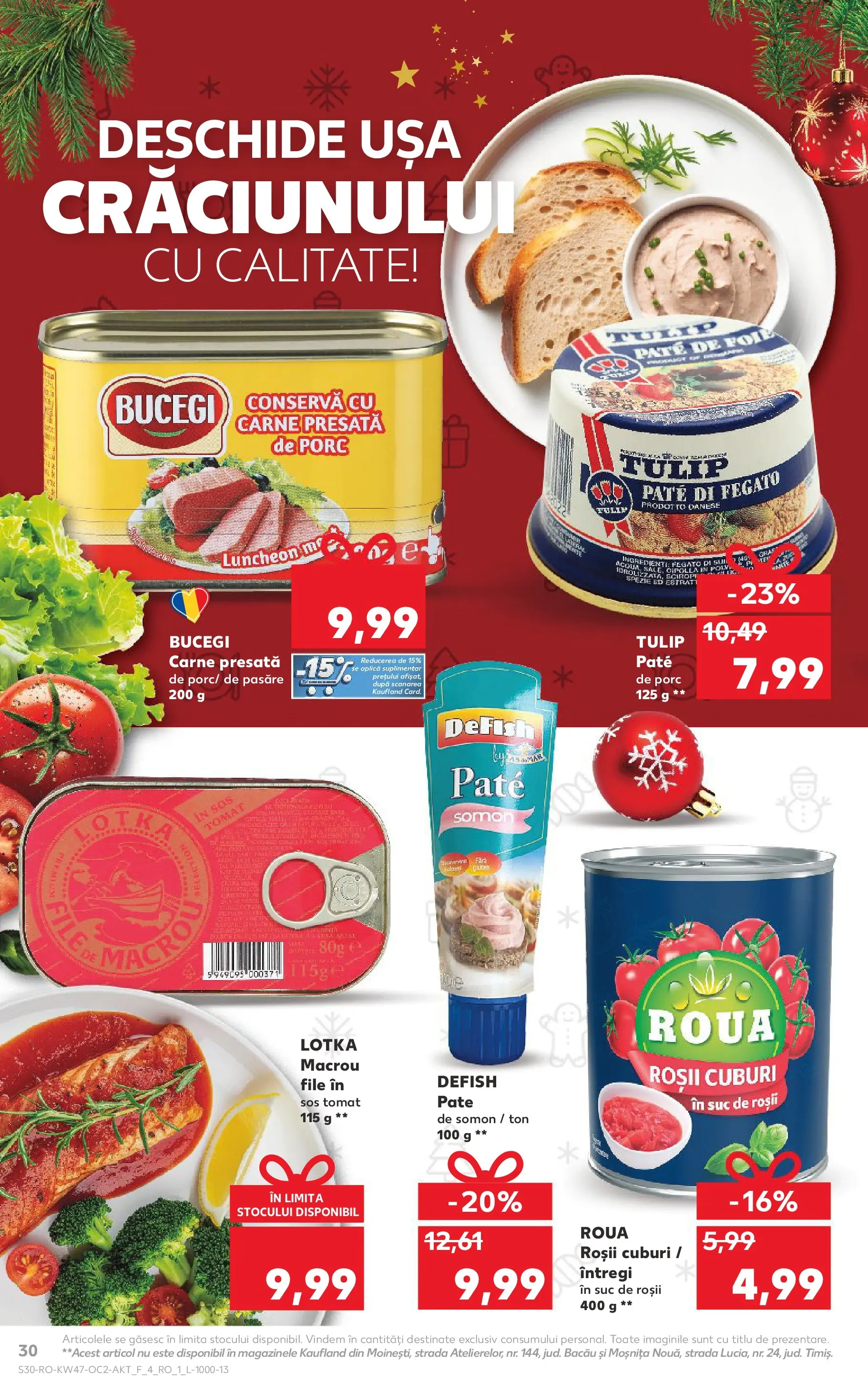 Catalog Kaufland - Domnesti 18.11.2025 - Revista si Oferta | Pagină: 30 | Produse: Suc, Roșii, Ușă, Sos
