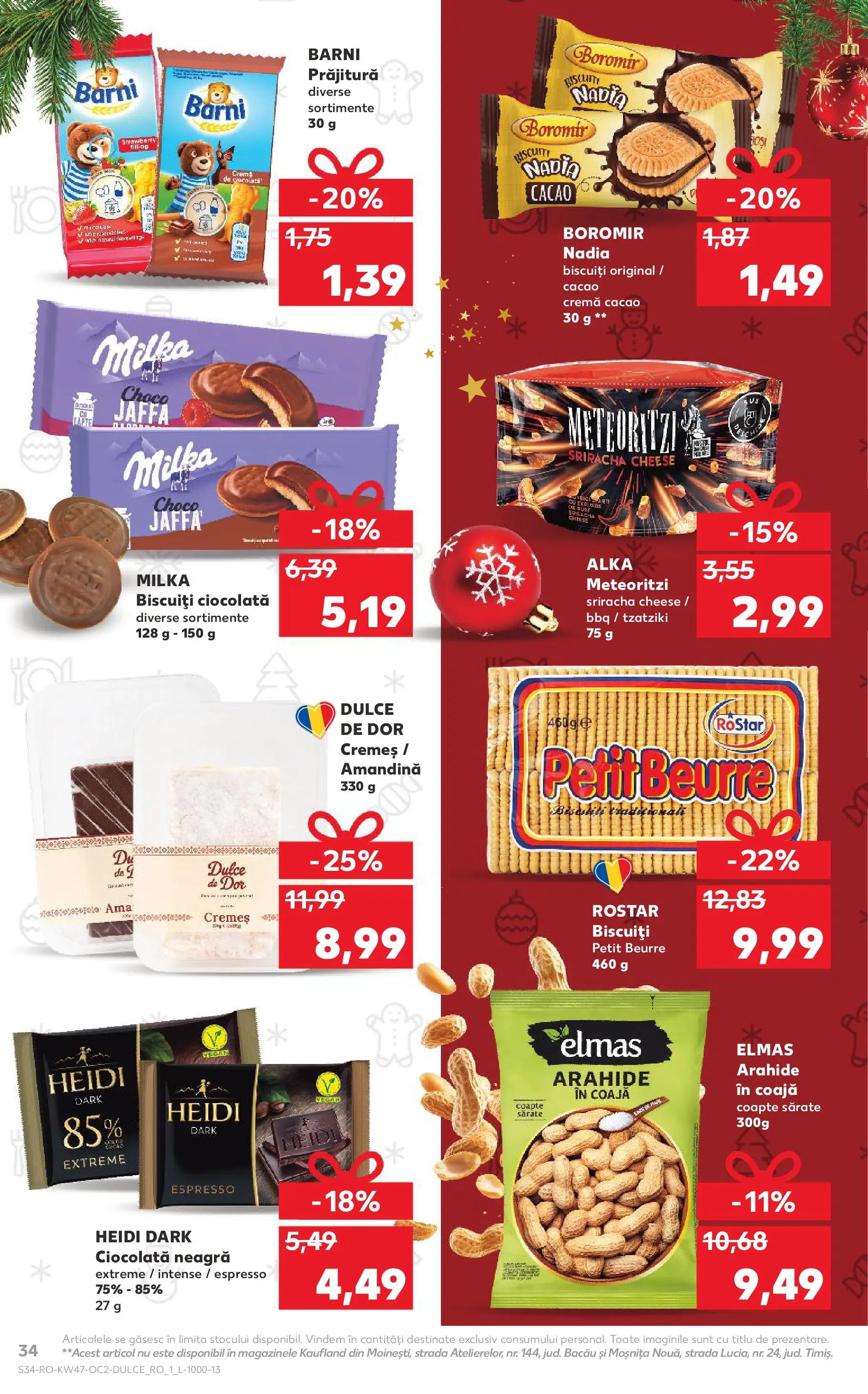 Catalog Kaufland - Domnesti 18.11.2025 - Revista si Oferta | Pagină: 34 | Produse: Amandină, Prăjitură, Cacao, Biscuiți