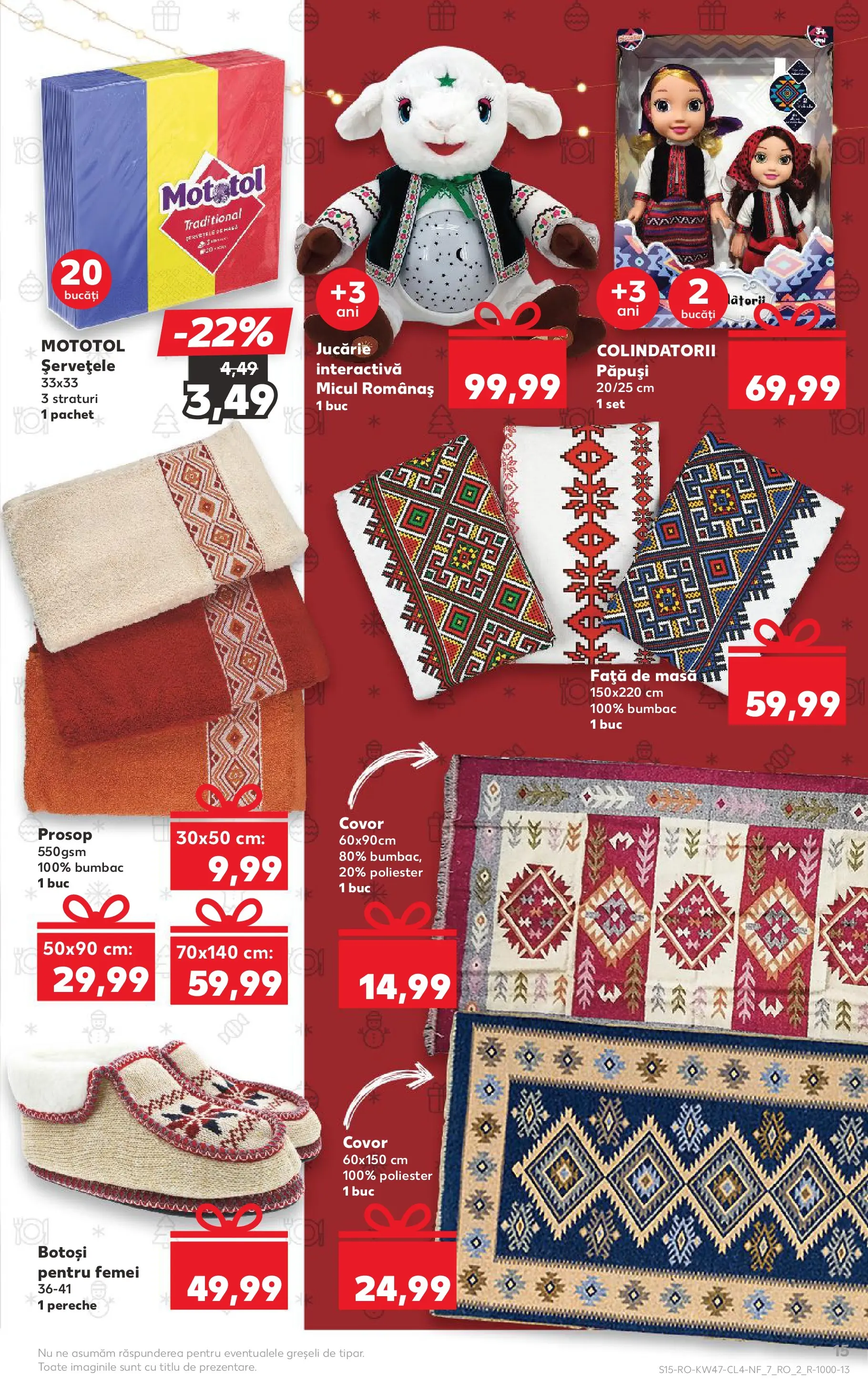 Catalog Kaufland - Domnesti 18.11.2025 - Revista si Oferta | Pagină: 15 | Produse: Față de masă, Masă, Covor