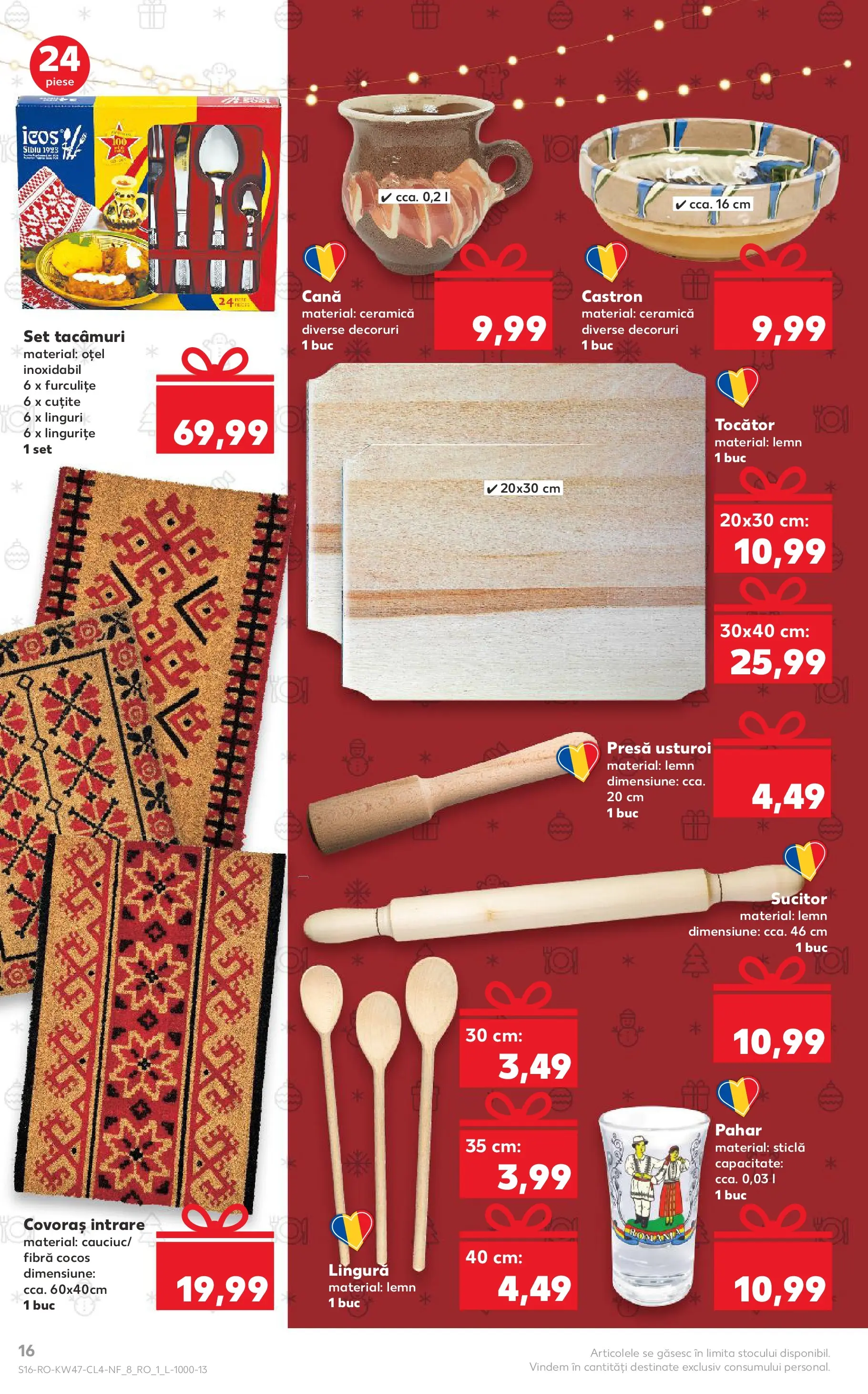 Catalog Kaufland - Domnesti 18.11.2025 - Revista si Oferta | Pagină: 16 | Produse: Linguri, Tocător, Bisiklet Aparatları, Usturoi
