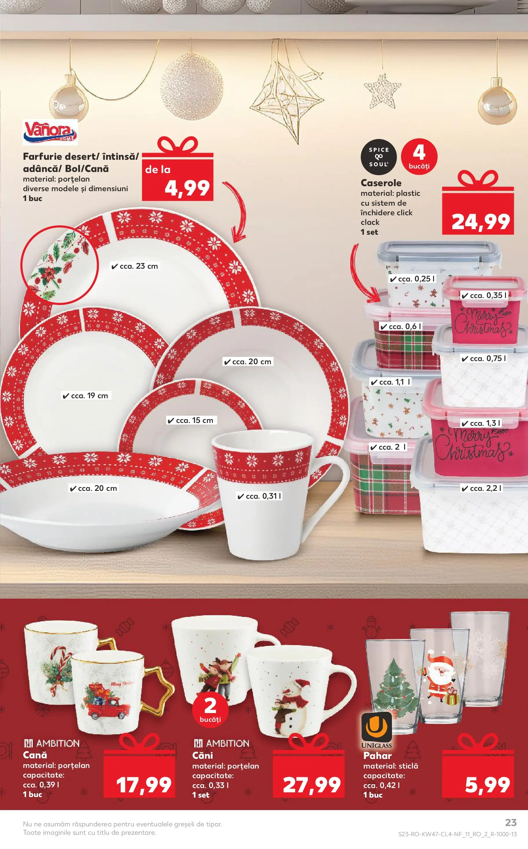 Catalog Kaufland - Domnesti 18.11.2025 - Revista si Oferta | Pagină: 23 | Produse: Caserole, Farfurie