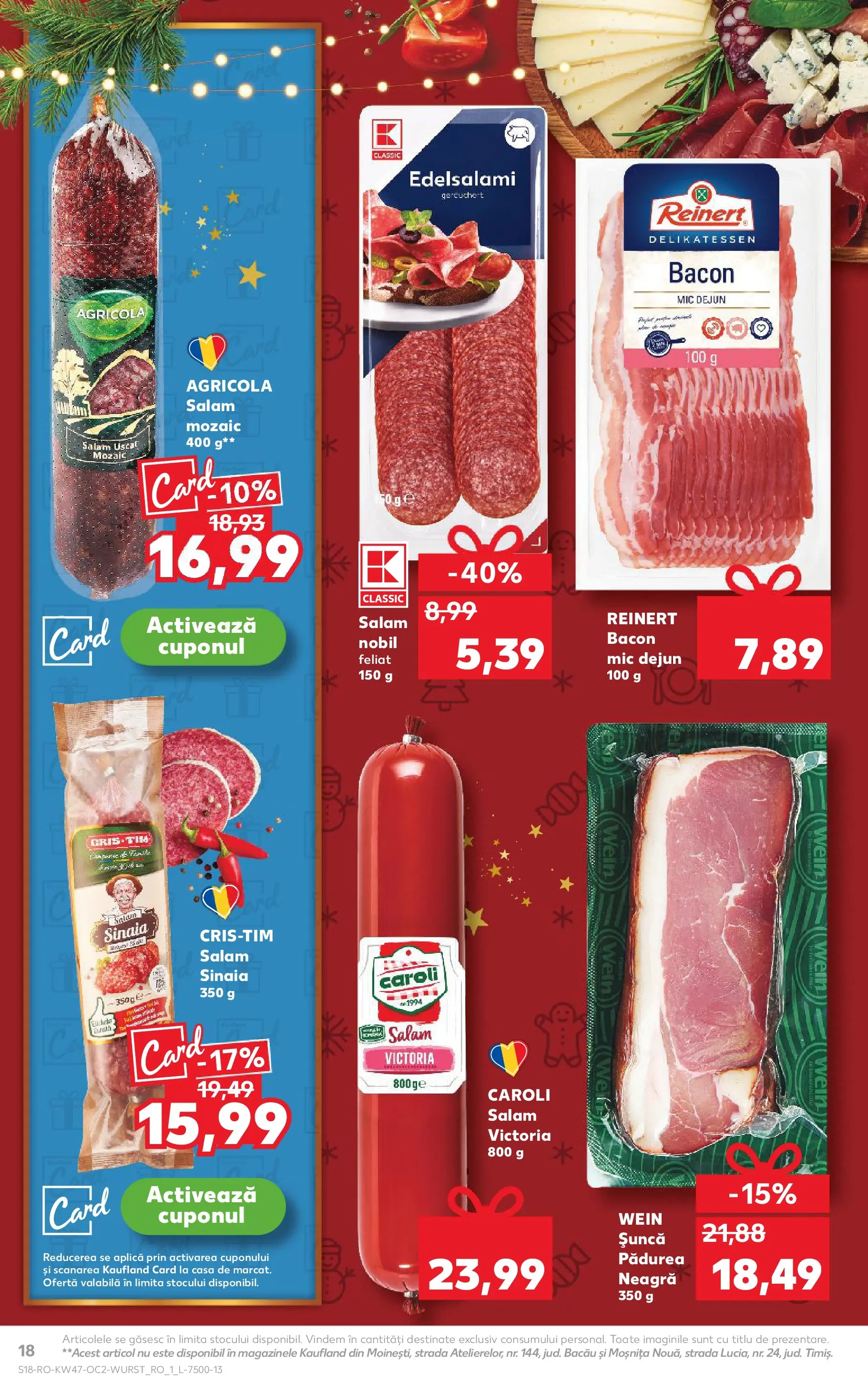 Catalog Kaufland - Viseu de Sus 18.11.2025 - Revista si Oferta | Pagină: 18 | Produse: Bacon, Salam, Șuncă