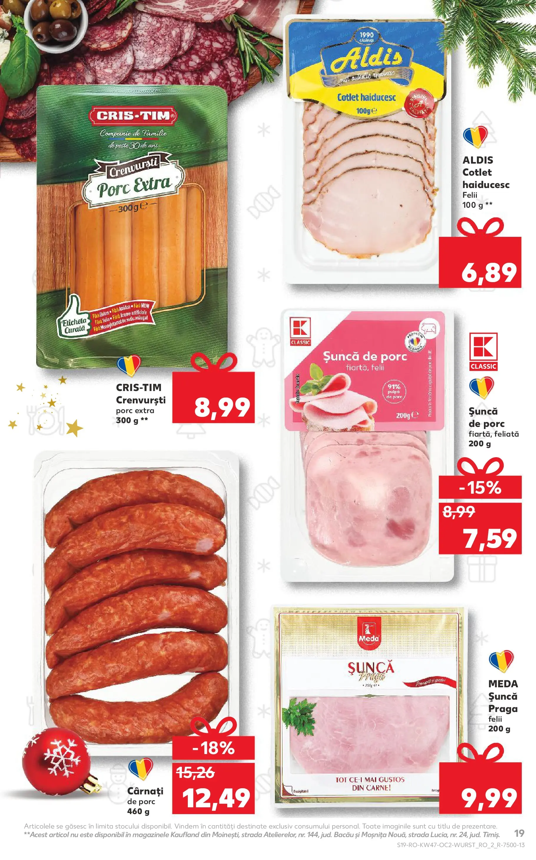 Catalog Kaufland - Viseu de Sus 18.11.2025 - Revista si Oferta | Pagină: 19 | Produse: Lait de coco, Cotlet porc, Șuncă, Pește